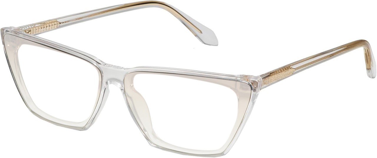 QUAY Australia Bad Habit Designer Reading Glasses Clear Cat Eye 65mm