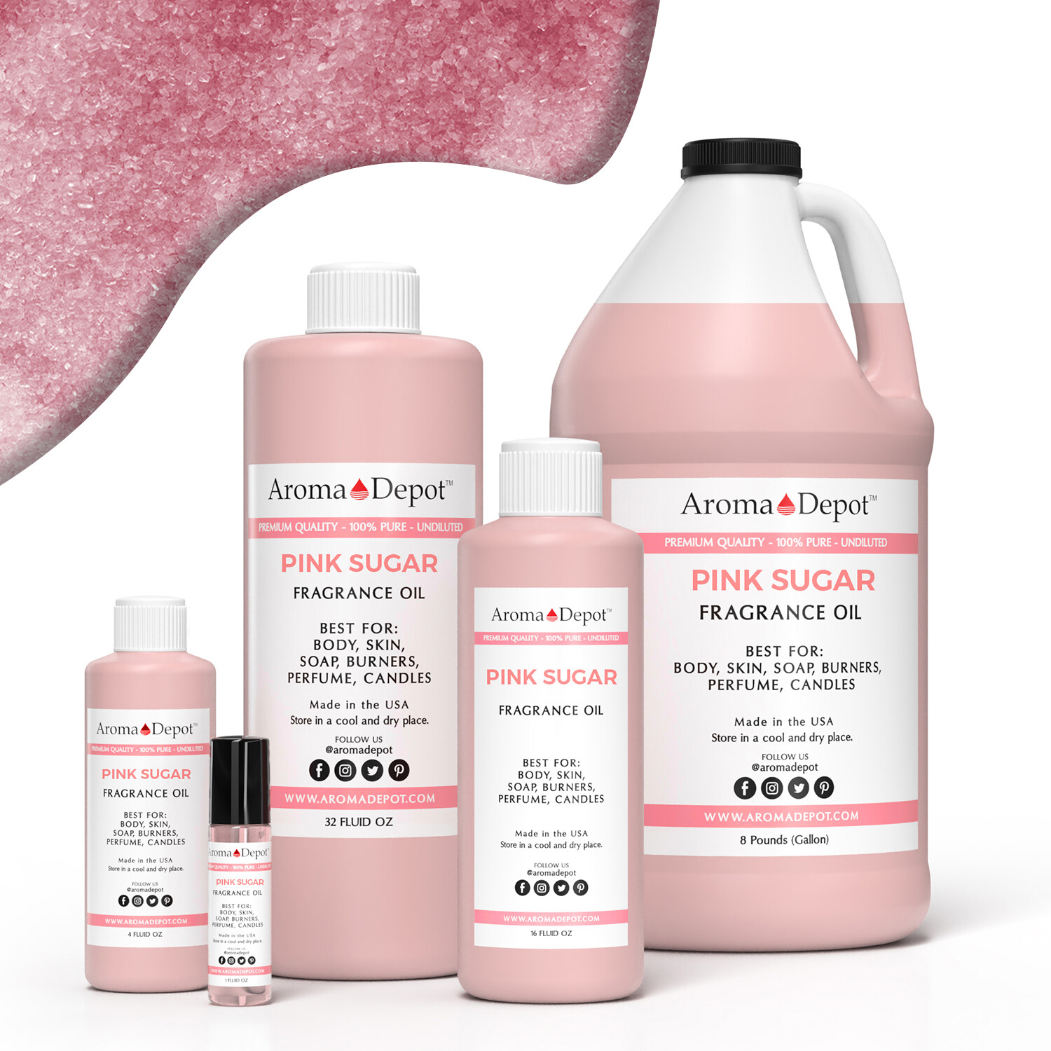 Pink Sugar Fragrance Oil for Body, Candles, Soap, Lotion, Incense & Diffusers