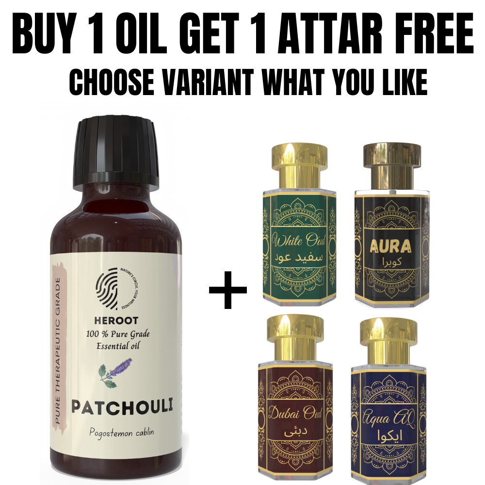 Patchouli Essential Oil 10ml Aromatherapy Diffuser Home Fragrance DIY+Free Attar