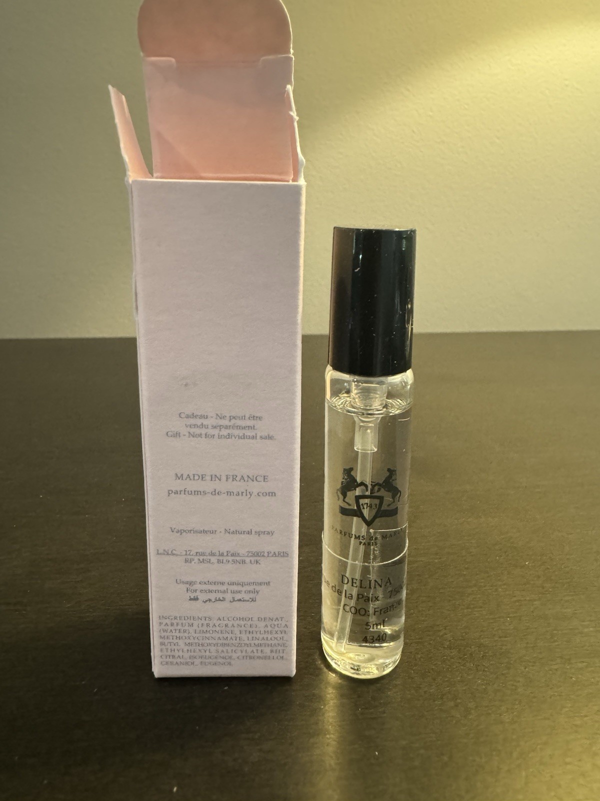 Parfums de Marly Delina Eau de Parfum 5 ml .16 oz Travel Size Spray NIB