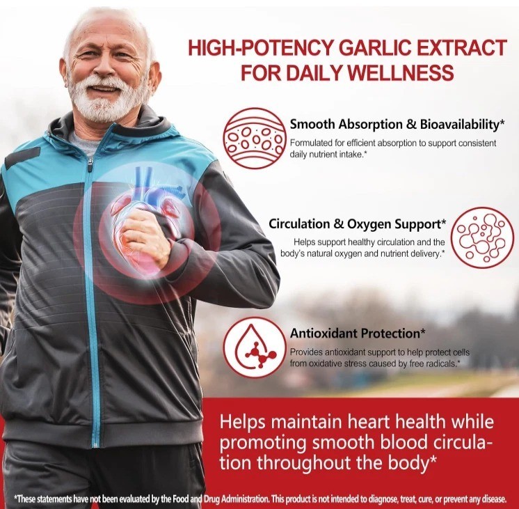 Aged Garlic Extract 7500mg Odorless Supplement Heart Immune Health 300 Softgels