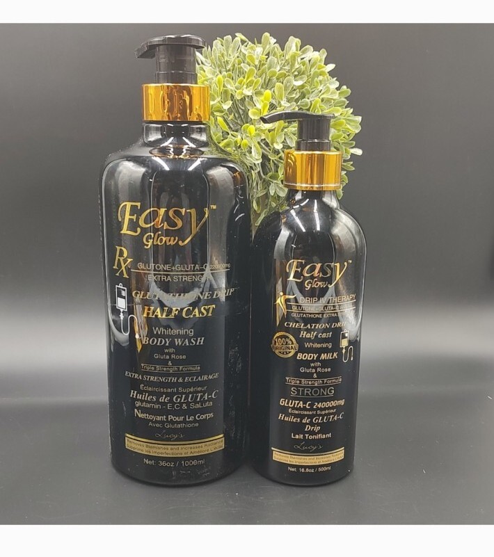 Set Of Easy Glow Whitening Body Milk 500ml And Body Wash 1000ml 2 in 1