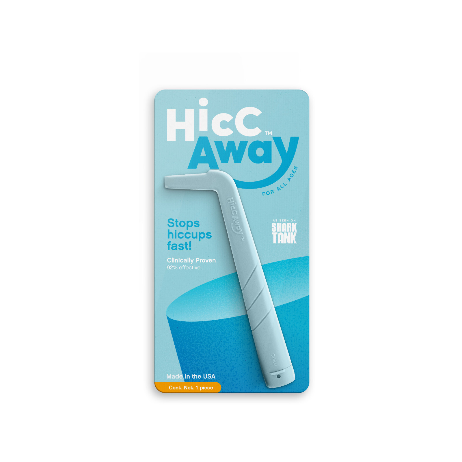 HiccAway Hiccup Straw Stops hiccups Fast! Clinically Proven Hiccup Relief