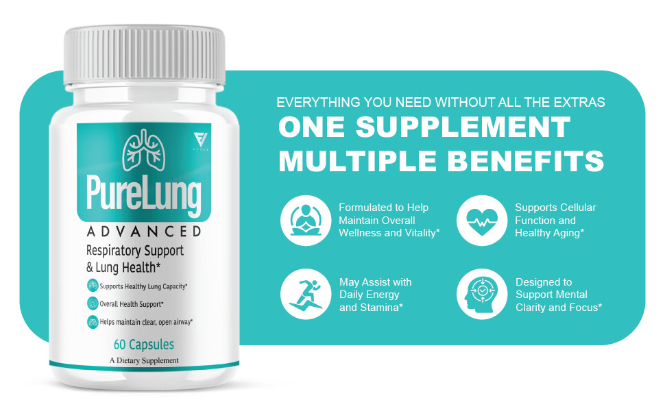 (3 Pack) Pure Lung Advanced Wellness Support, PureLung Health (180 Capsules)