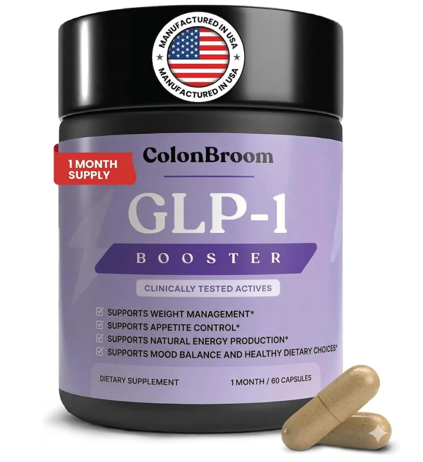 Colon Broom Booster Weight Management- One Month Supply Per Bottle