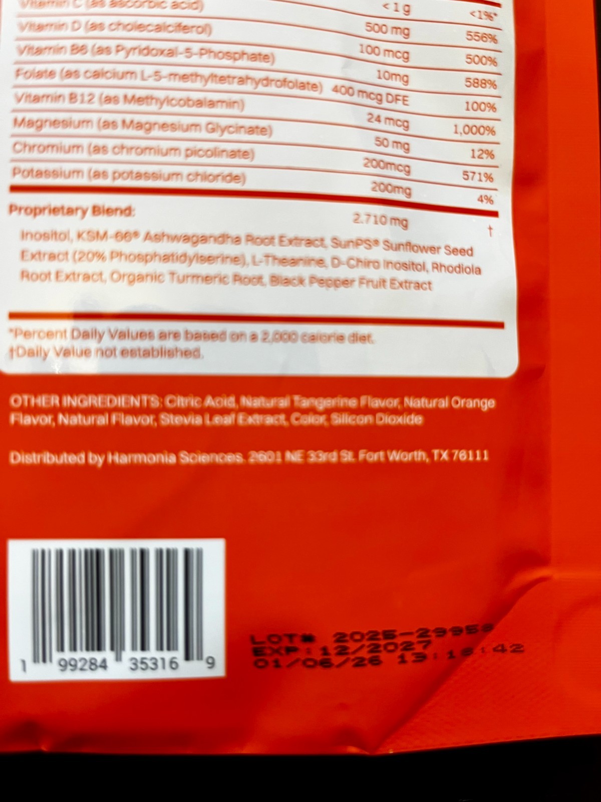 Harmonia Cortisol Cocktail Supplement Drink – Stress & Sleep Support, 30 Serving