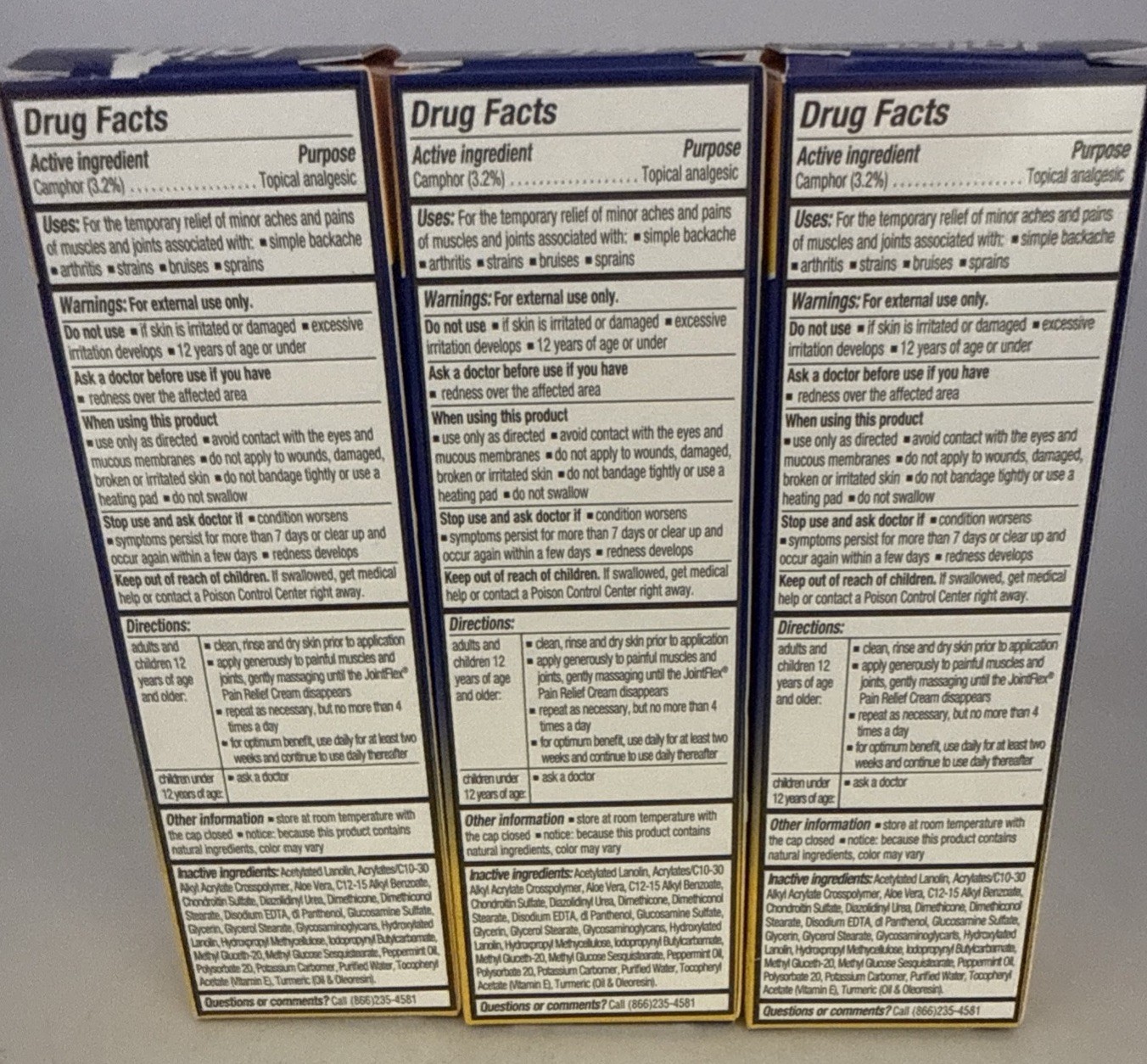 JointFlex Pain Cream with Turmeric Arthritis Pain Travel size 1 Oz Qty 3