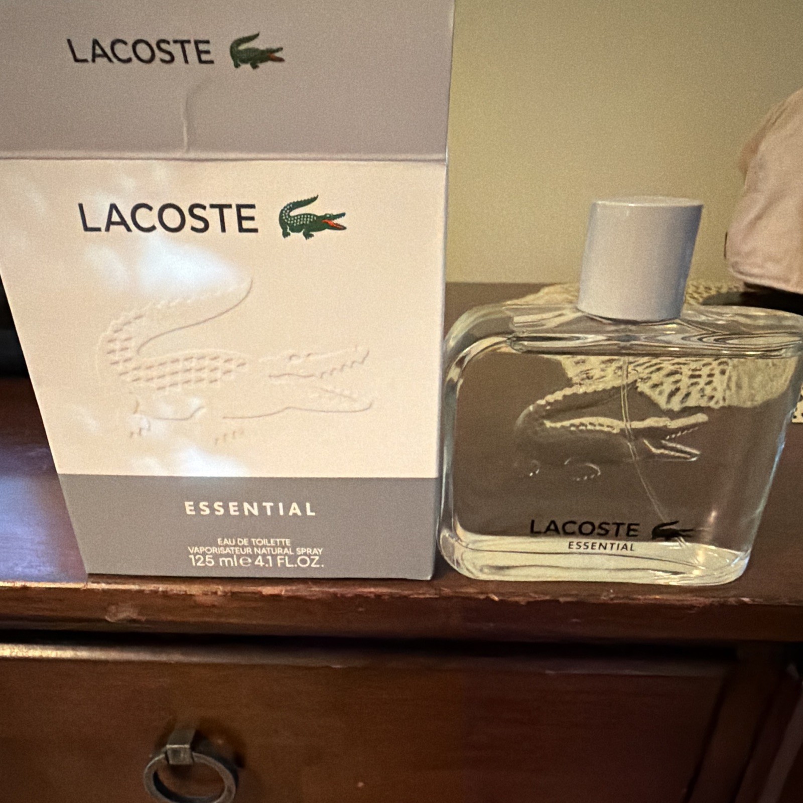 Lacoste Essential Eau de Toilette Spray Regular Size 4.1 fl oz w/ Box