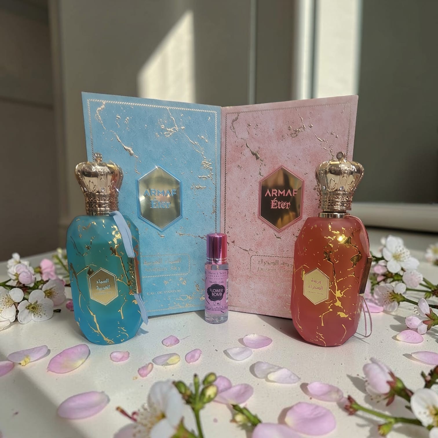 Armaf Eter Arabian Sky + Desert Rose 2PC Perfume Bundle 100ml Each + Free Oil