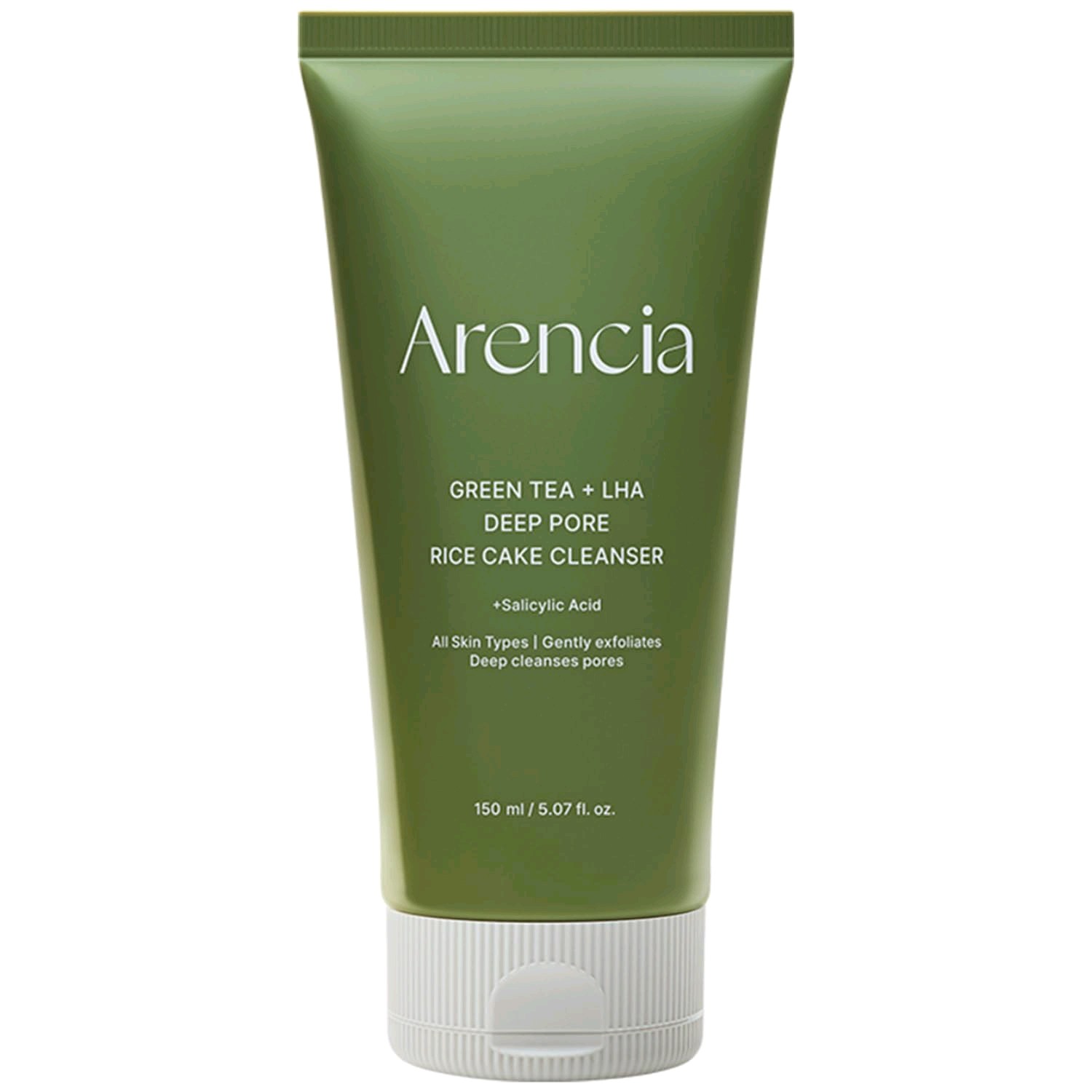 ARENCIA Rice Cake Cleanser, Green Tea + LHA Deep Pore Cleansing Face Wash,…