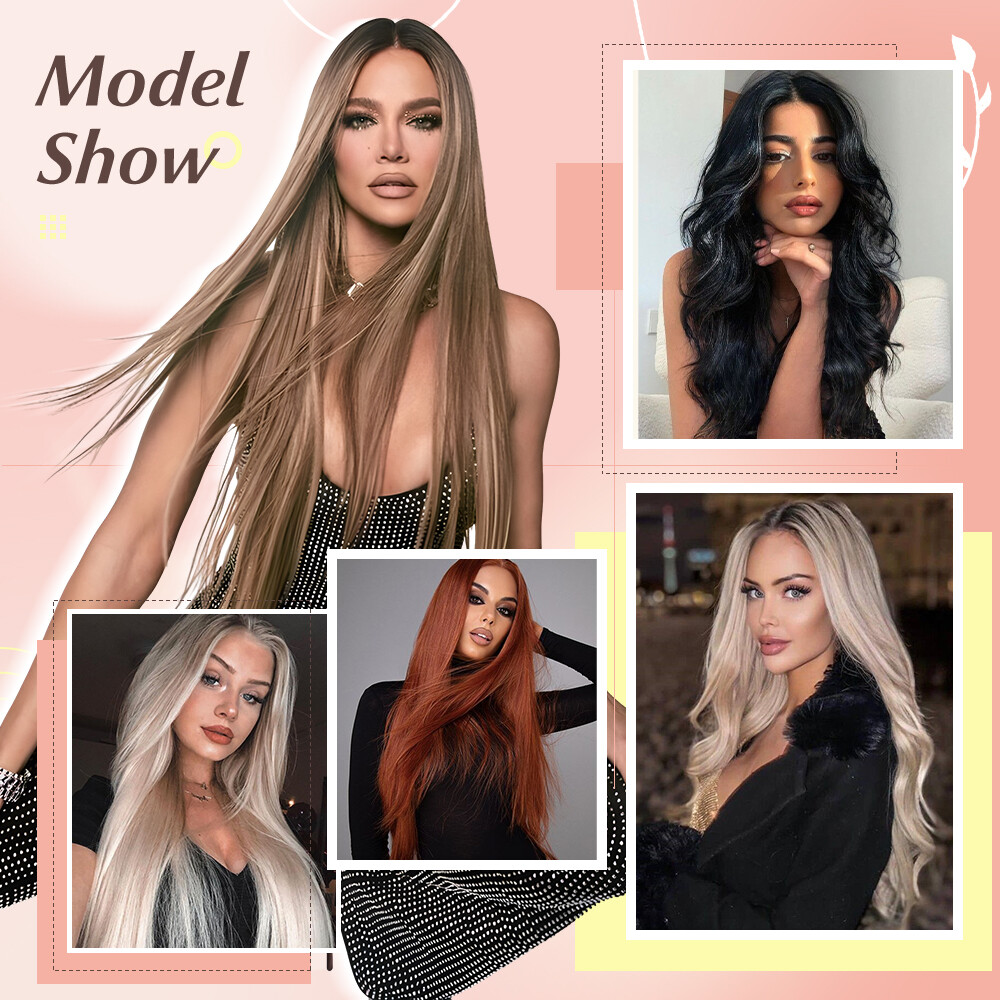US 8 Pieces Clip In Hair Extensions Full Head Natural As Human Real Thick Wavy