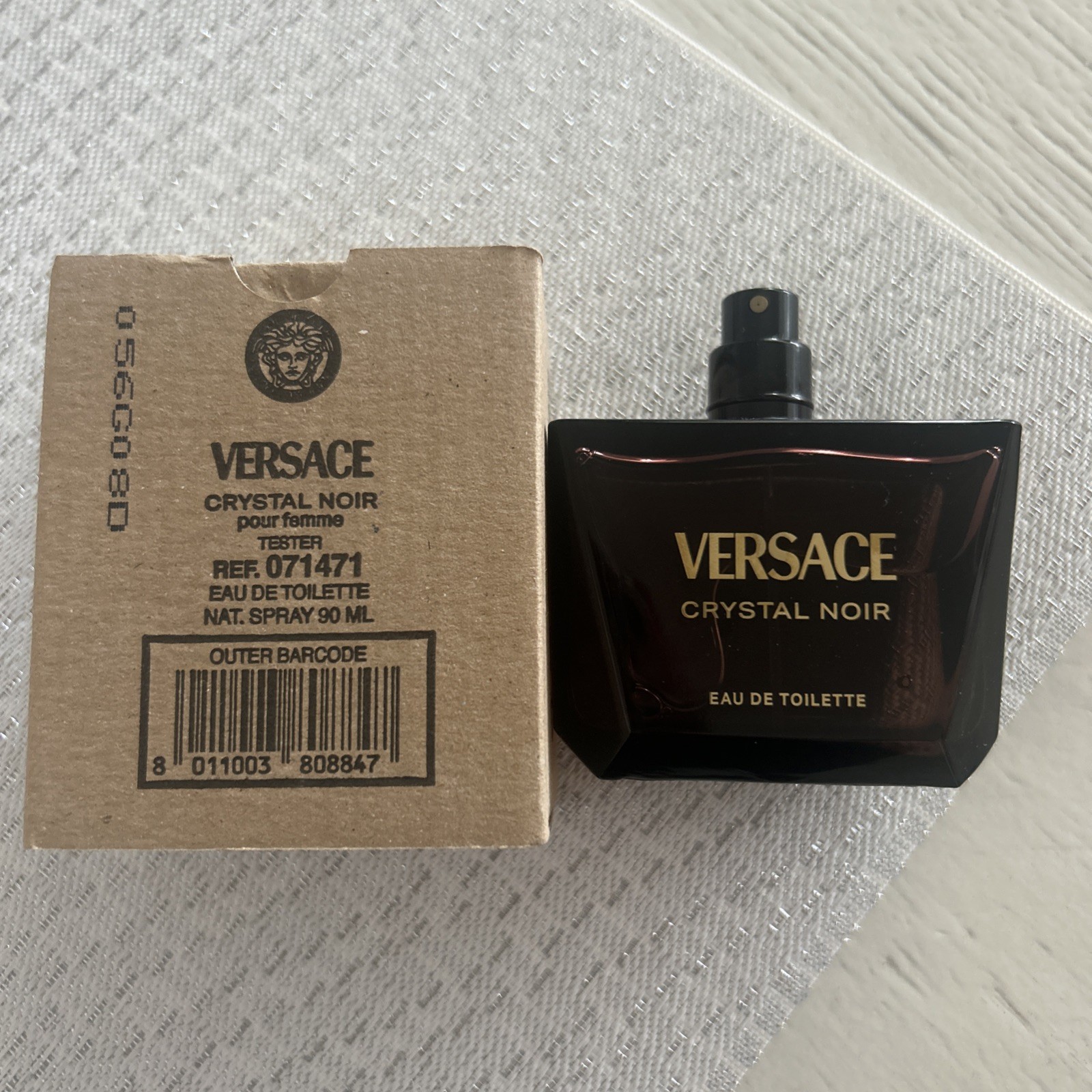 $128 New in box VERSACE Crystal Noir Eau de toilette Spray 3oz 90 ml No Cap!