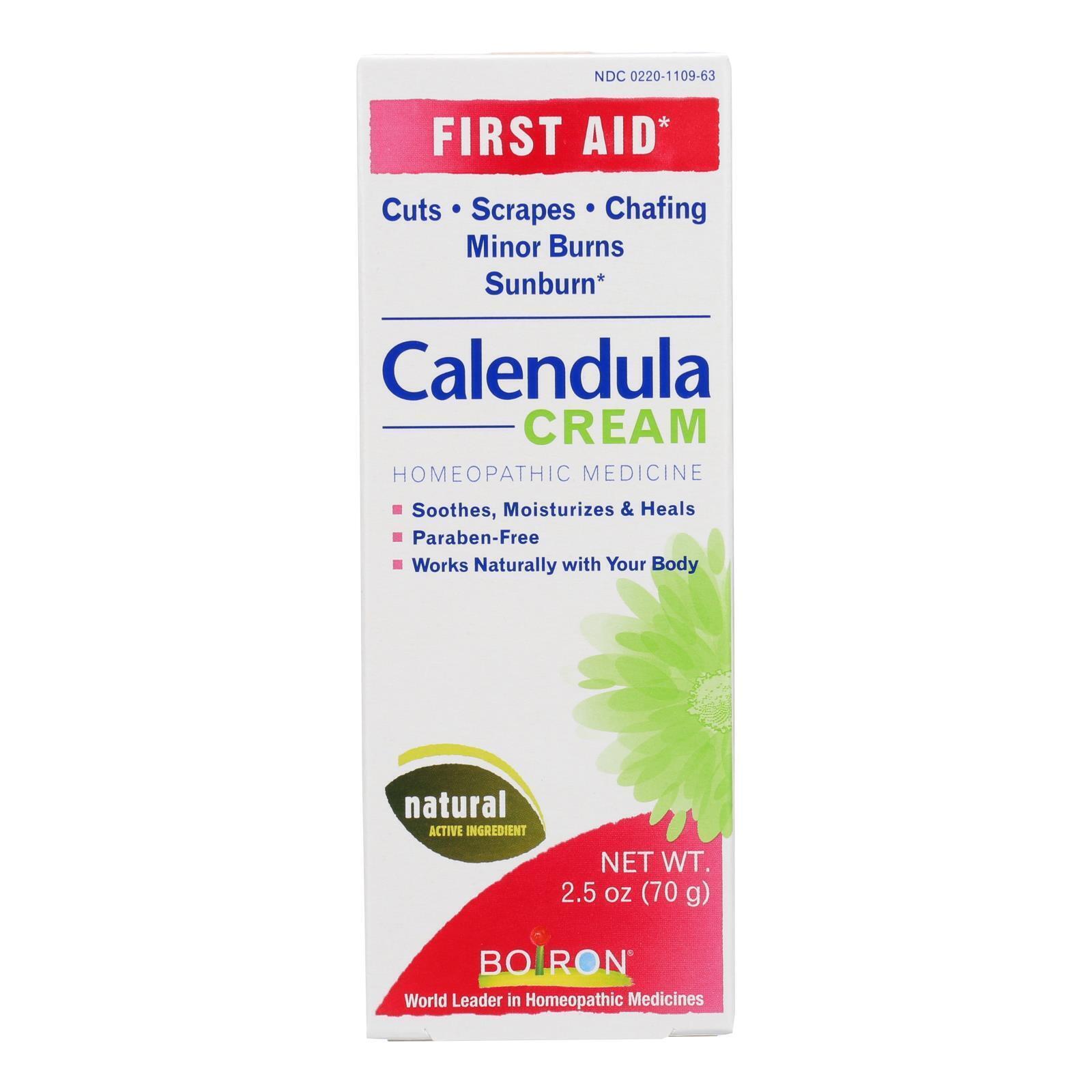 Boiron Calendula First Aid Cream Natural Homeopathic Medicine Unscented 2.5 oz