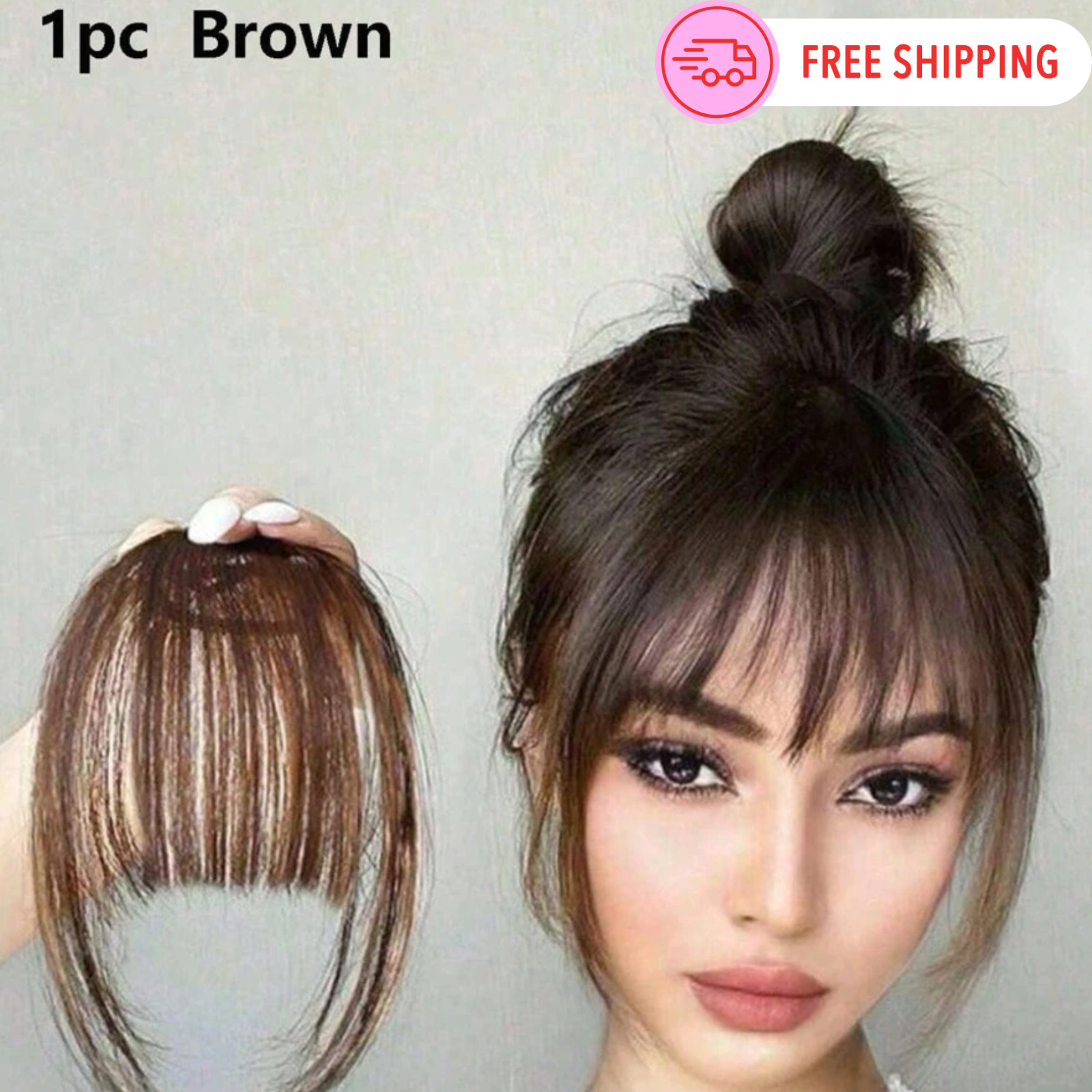 Hair Extensions Clip-in Fringe Women’s Sideburn Clip In Bang Front Hairpiece New