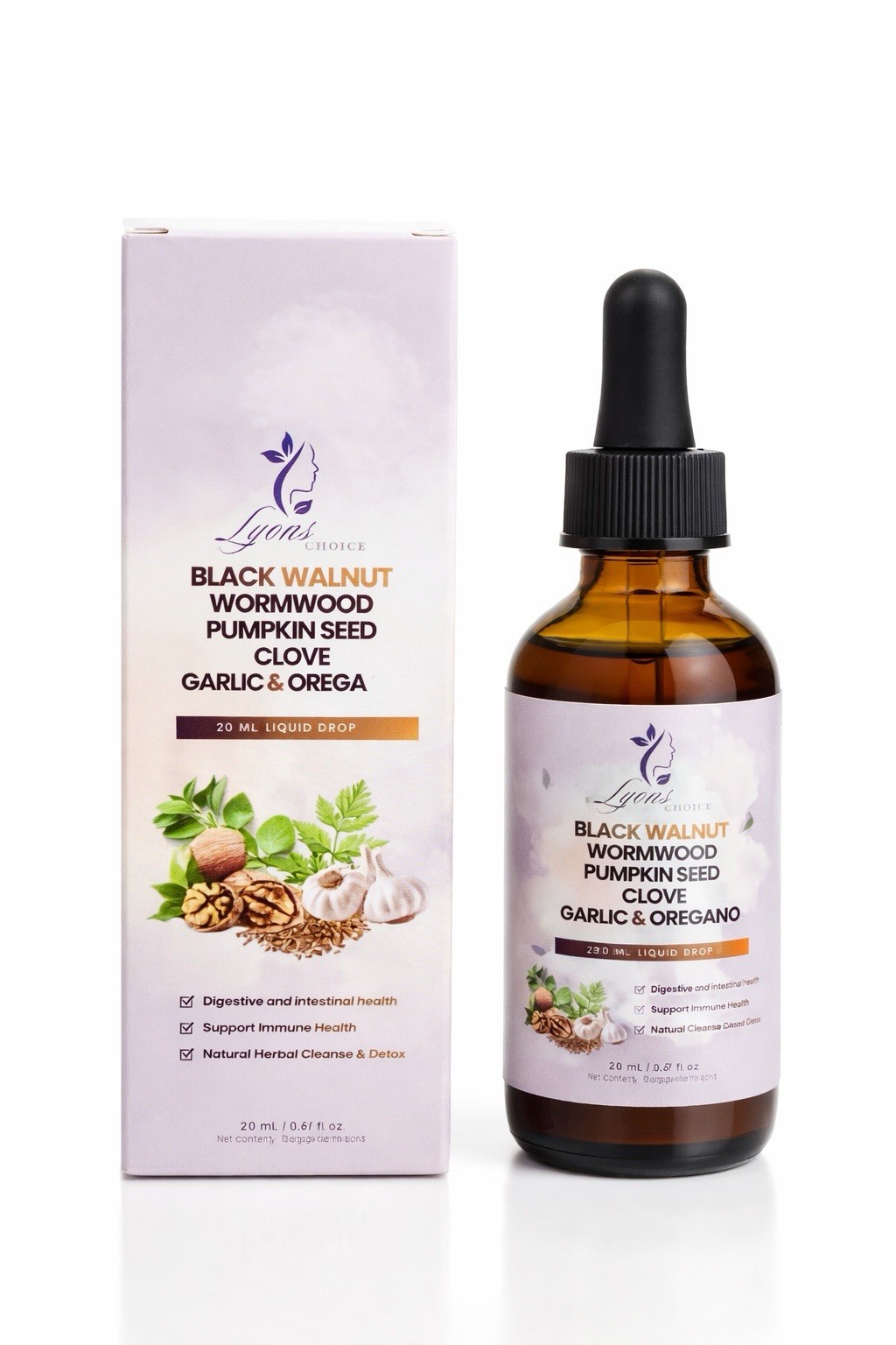 Black Walnut, Wormwood, Clove, Pumpkin Seed, Garlic, Oregano parasite cleanse