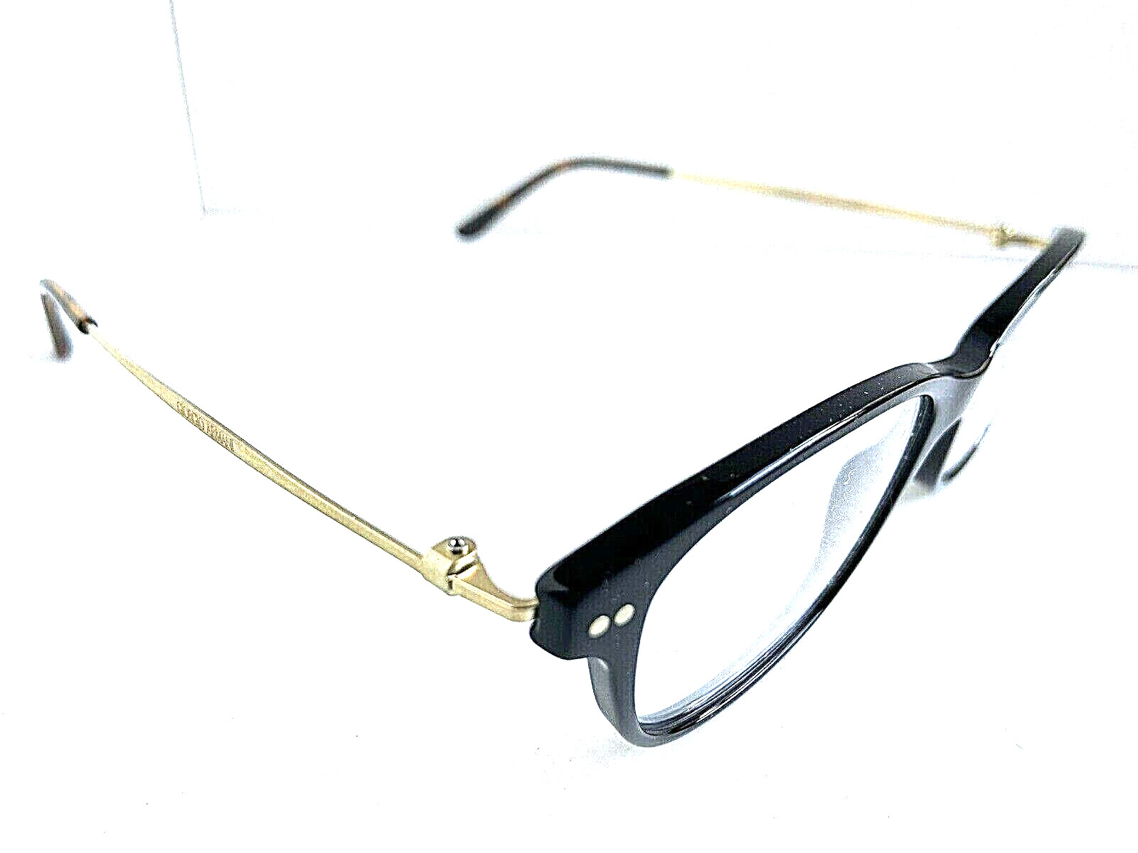 New Giorgio Armani 717 52-16-135 Black Titanium Women’s Eyeglasses Frame Italy .
