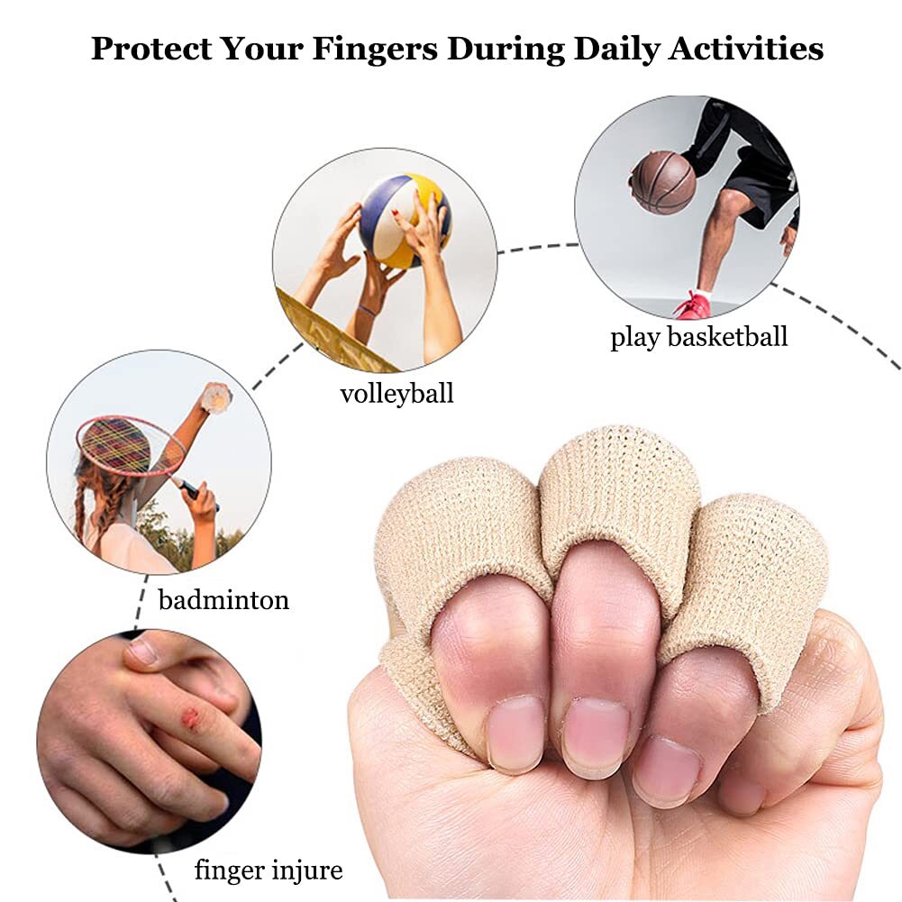 20×Finger Sleeves Splint Brace Compression Finger Support Pain Arthritis Trigger