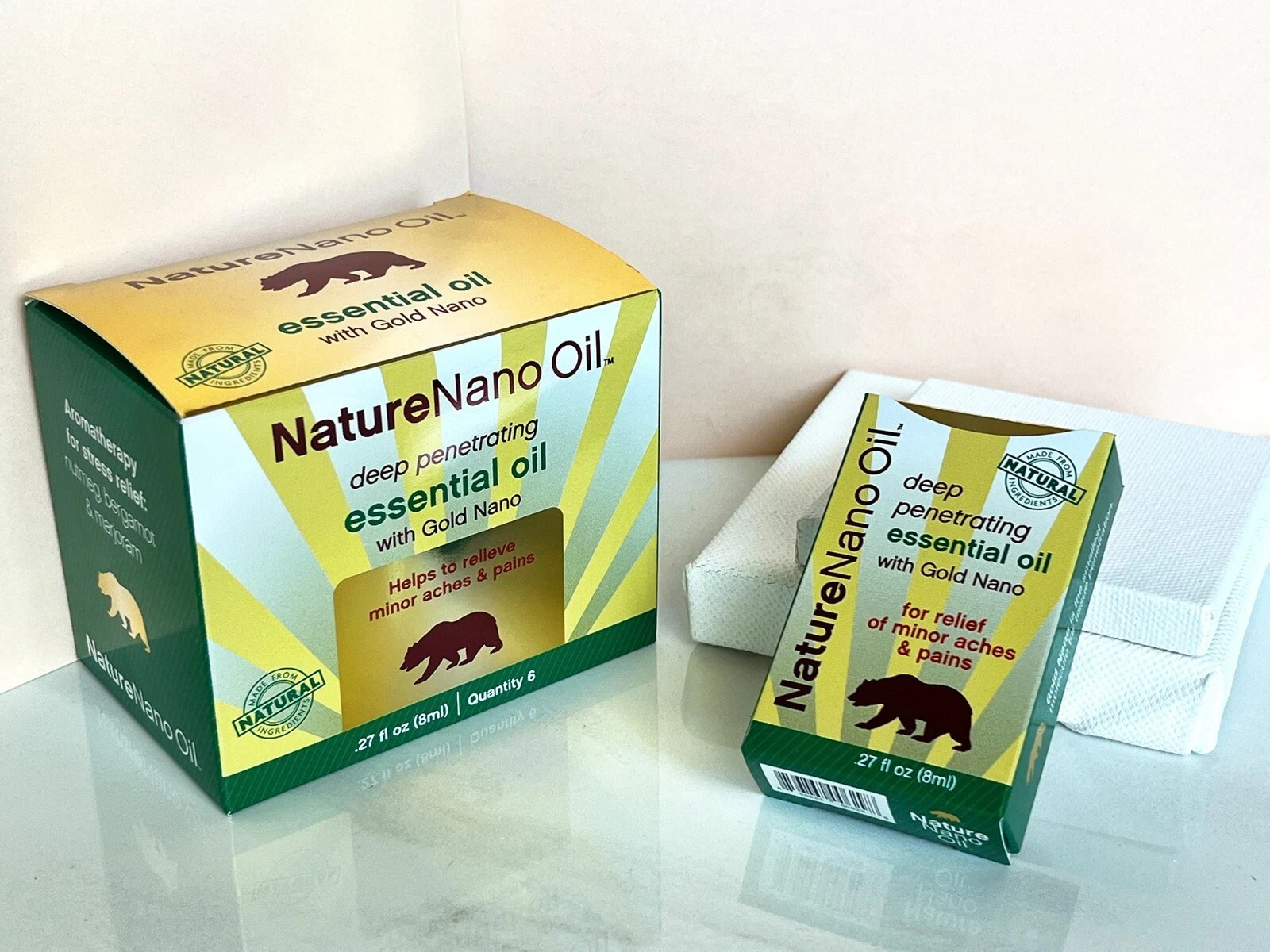 Nature Nano BEAR Oil Essential 0.27oz – (Pack of 6) – Made in USA