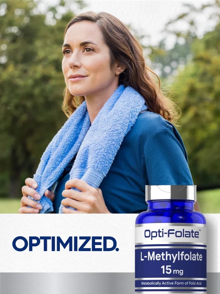L Methylfolate 15mg | 120 Capsules | Value Size | Max Potency | by Opti-Folate