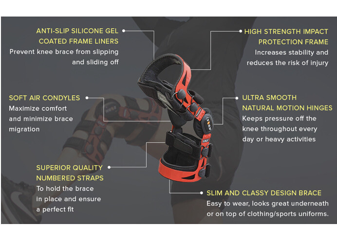 KGOI Knee Brace for Acl/Ligament/Sports Injuries/Arthritis/Knee Joint Size 7