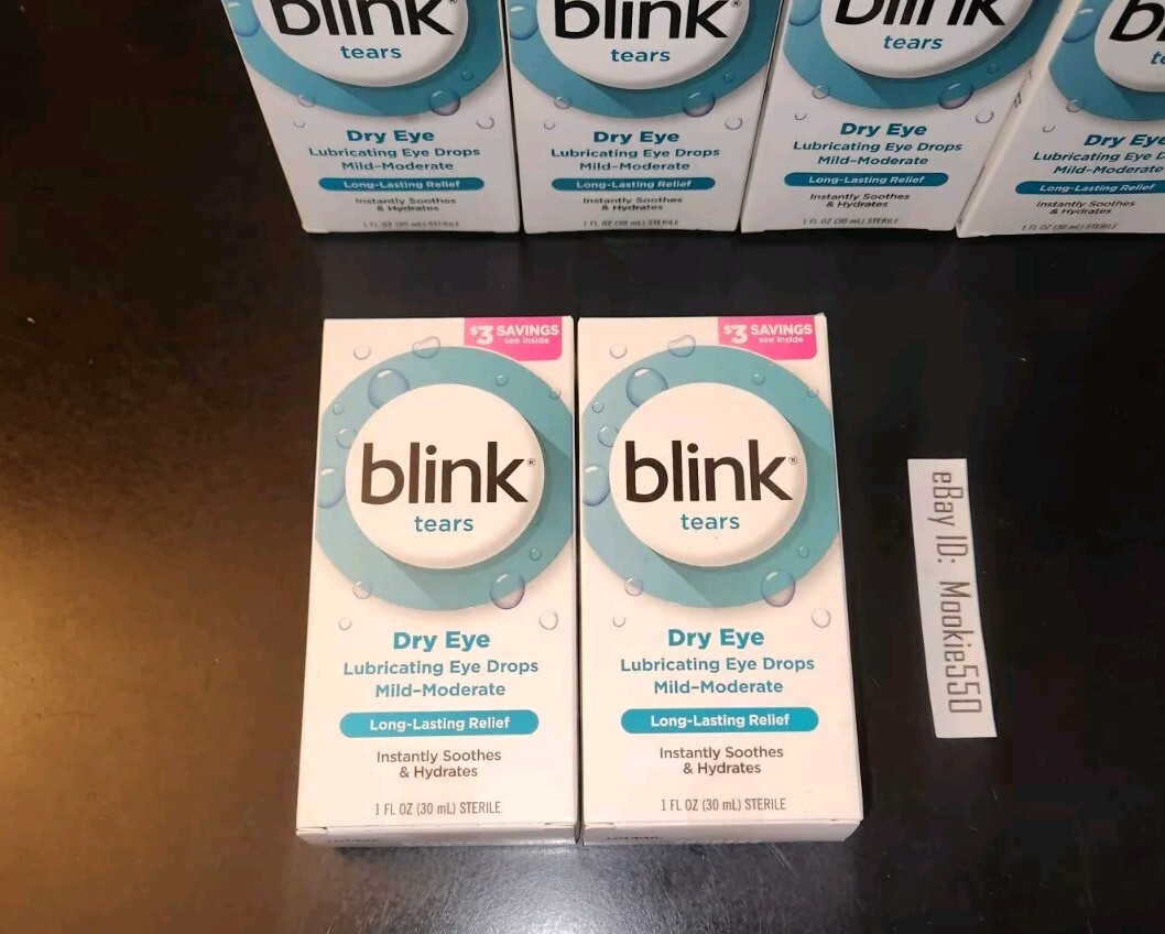 2 Box Large 1 oz (30mL) BLINK Tears MILD-MODERATE Eye Drops EXP 03/2025!