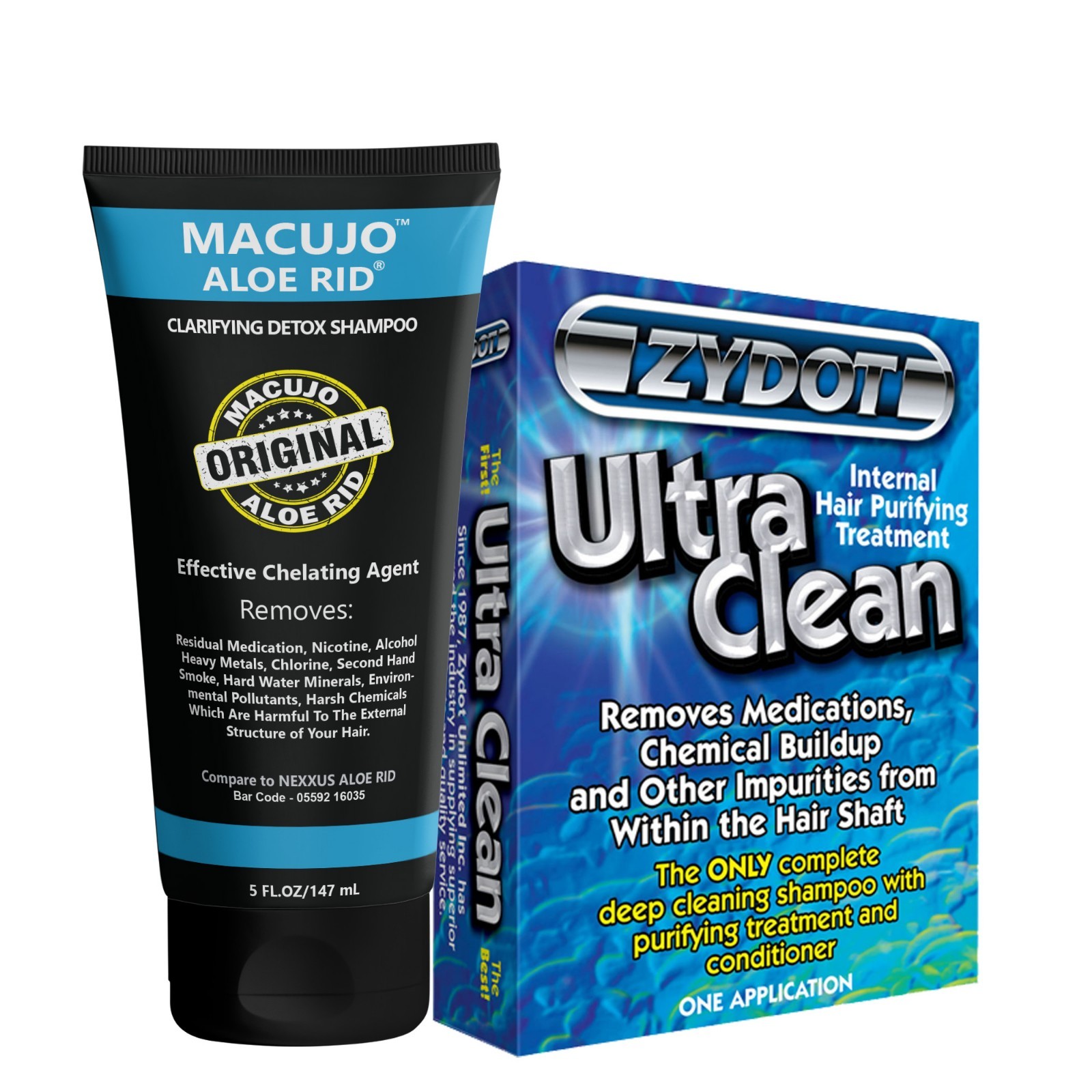 Macujo Aloe Rid 5oz & Zydot Ultra Clean Shampoo Kit – Deep Detox Shampoo