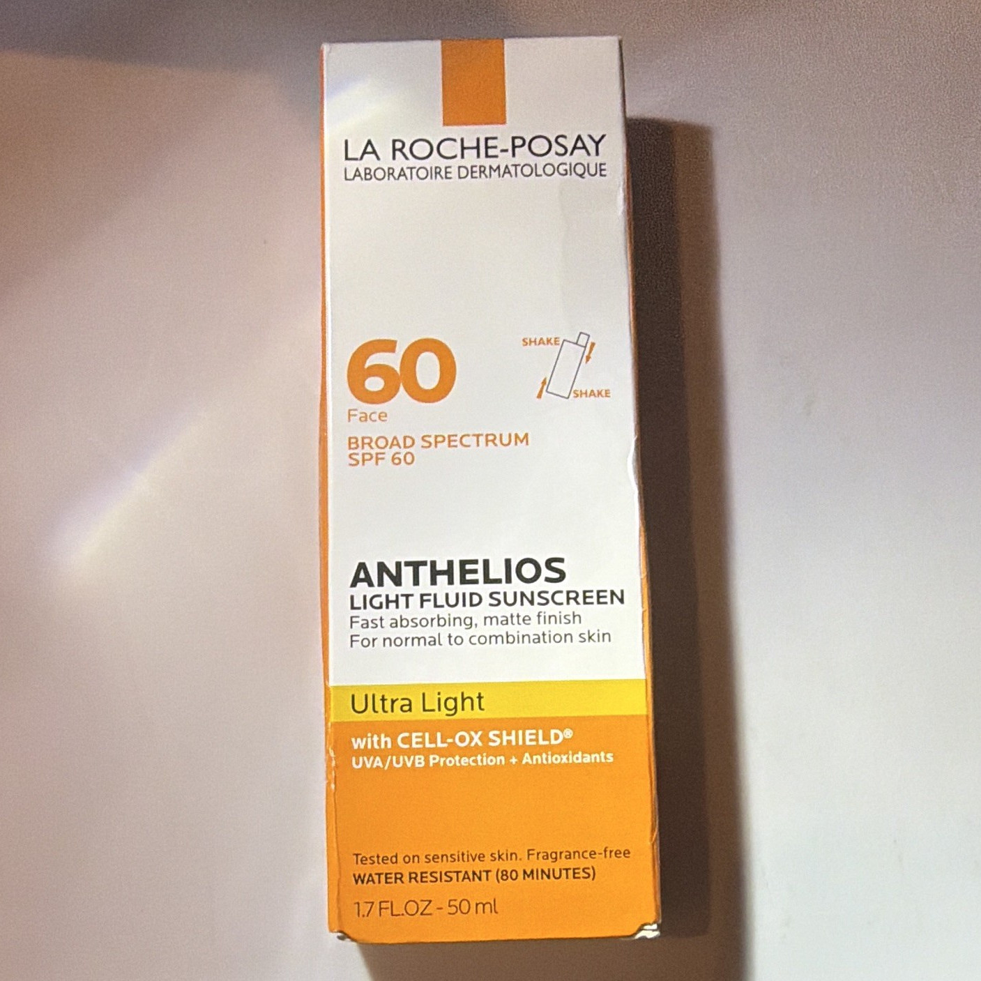 La Roche-Posay Anthelios SPF 60 Light Fluid Face Sunscreen Broad Spectrum 1.7
