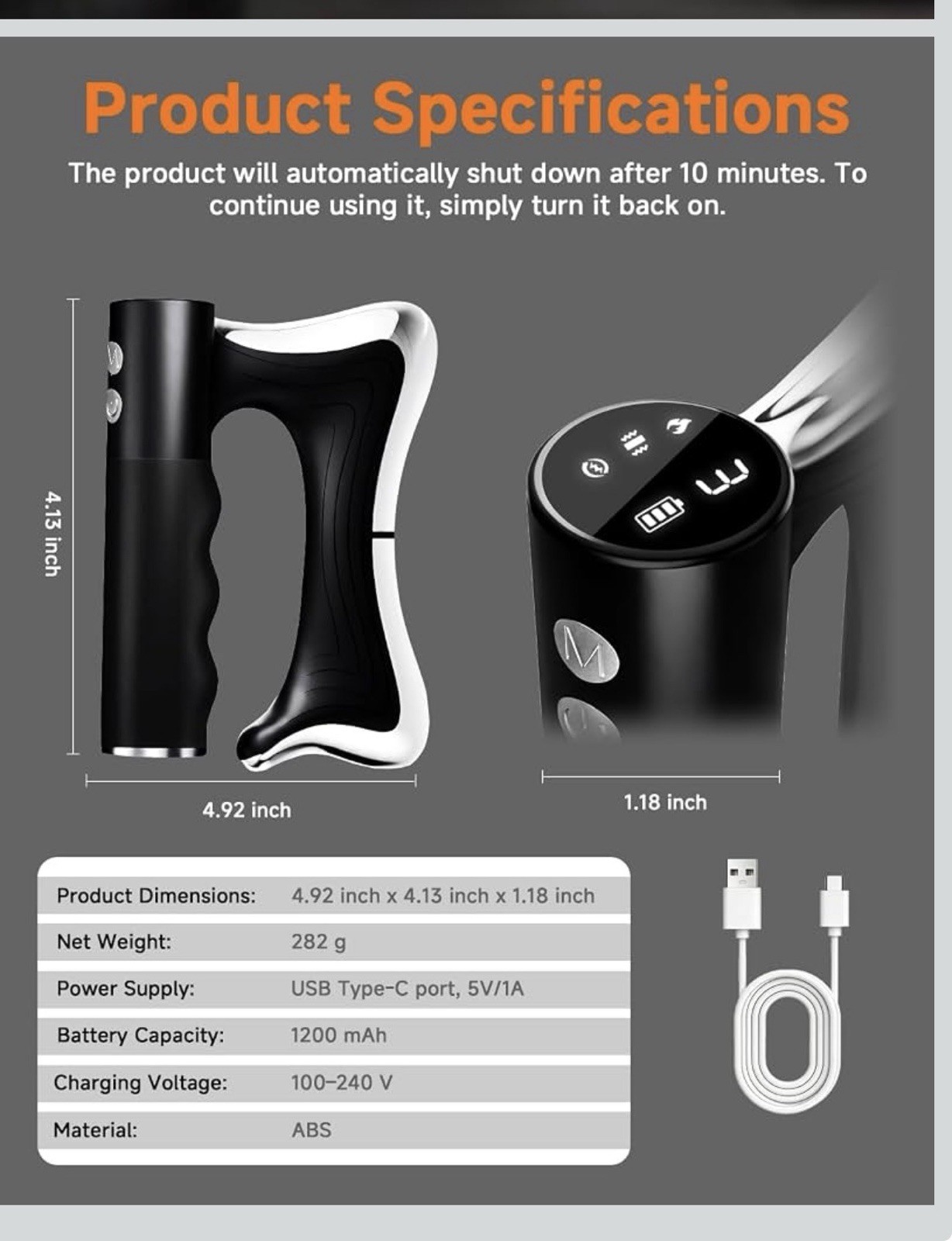 Heated Muscle Scraper Tool, Electric Fascia Knife Massager w/ 3-in-1 Deep Tissue
