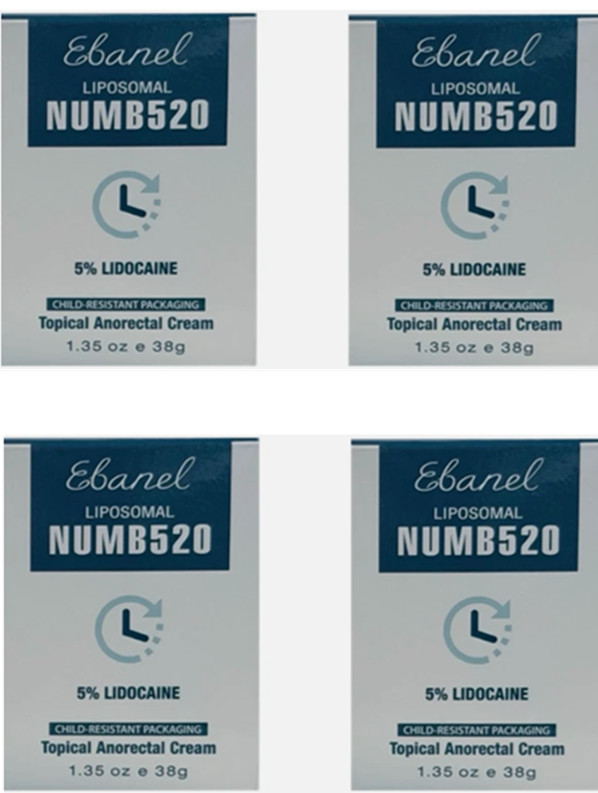 Ebanel Numbing Cream Pain Relief Burn Itch Numb Cream NUMB520 4PK