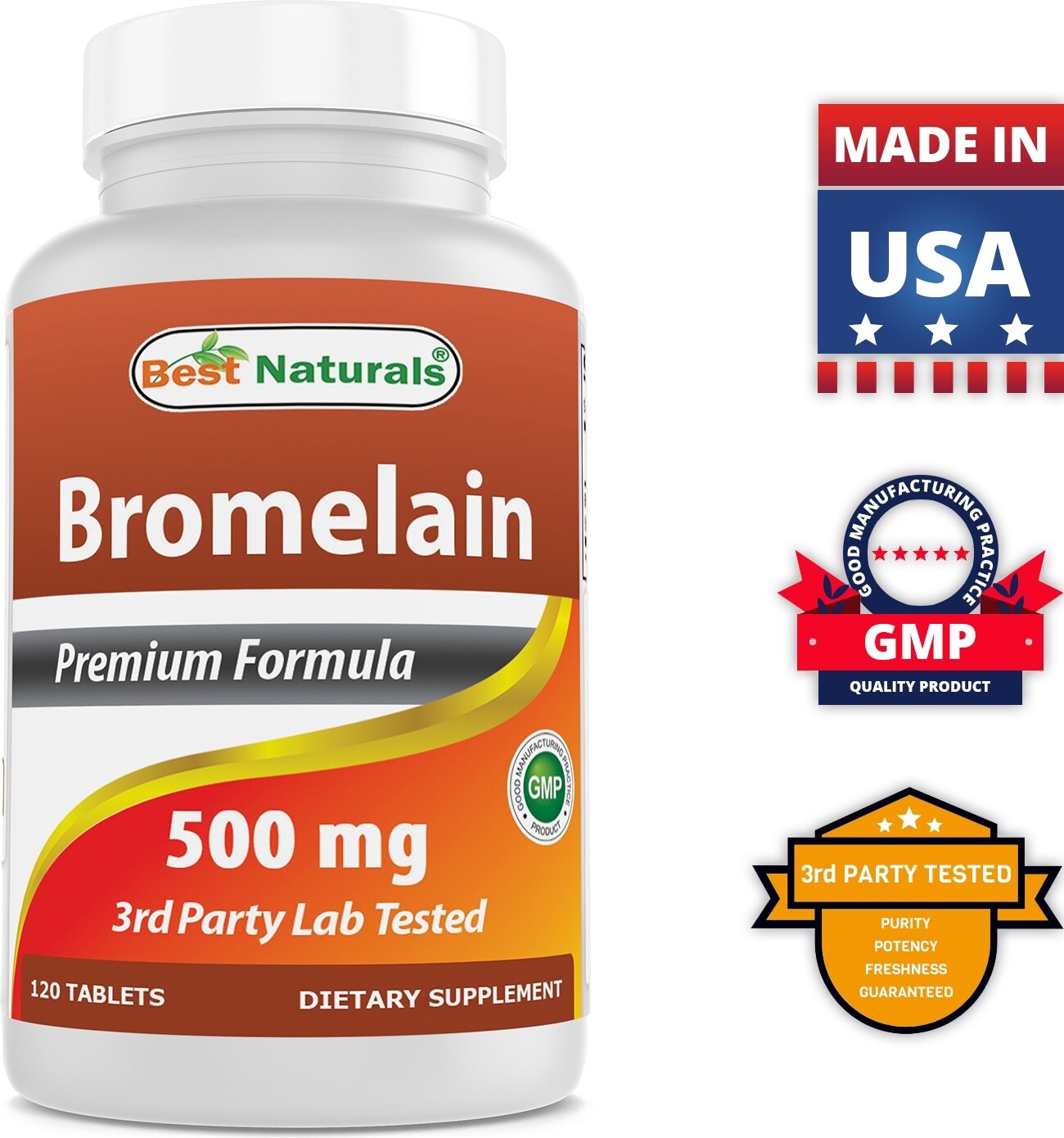 Best Naturals Bromelain 500 mg 120 Tablets