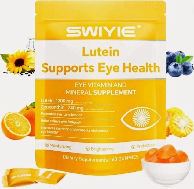 SWIYIE Lutein & Zeaxanthin Eye Health Gummies Relieve Eye Strain Vision Support