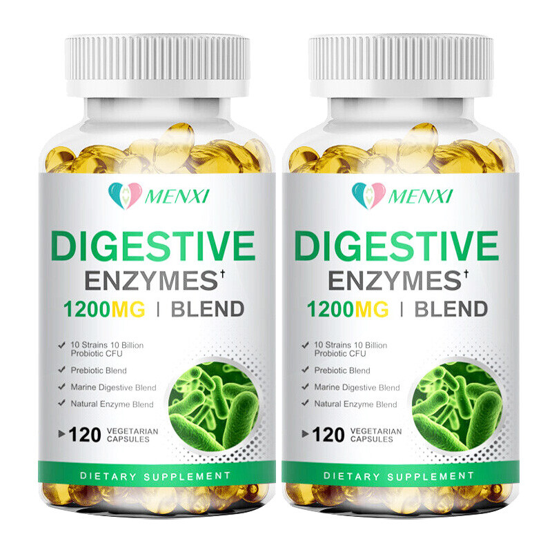 Digestive Enzymes with Papain & Bromelain Gas, Constipation Bloating Relief