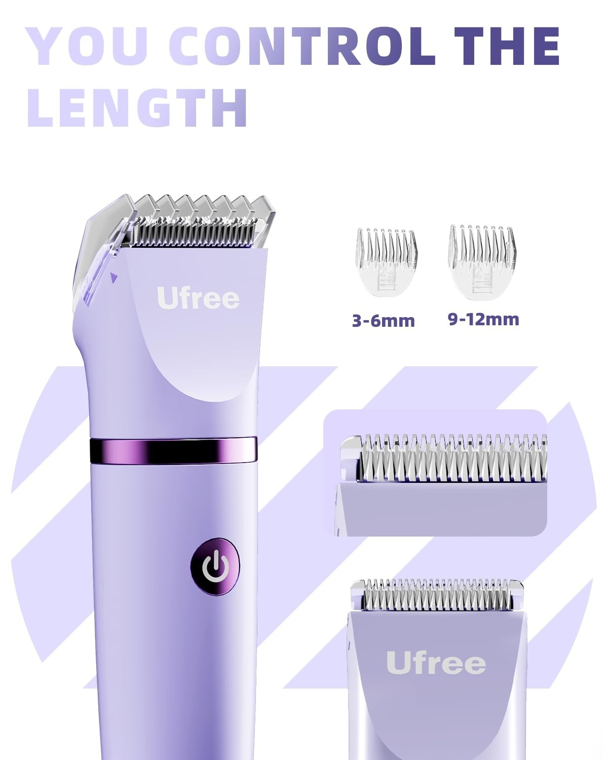 Electric Bikini Trimmer for Women, Waterproof Rechargeable Hair Shaver, Ceramic