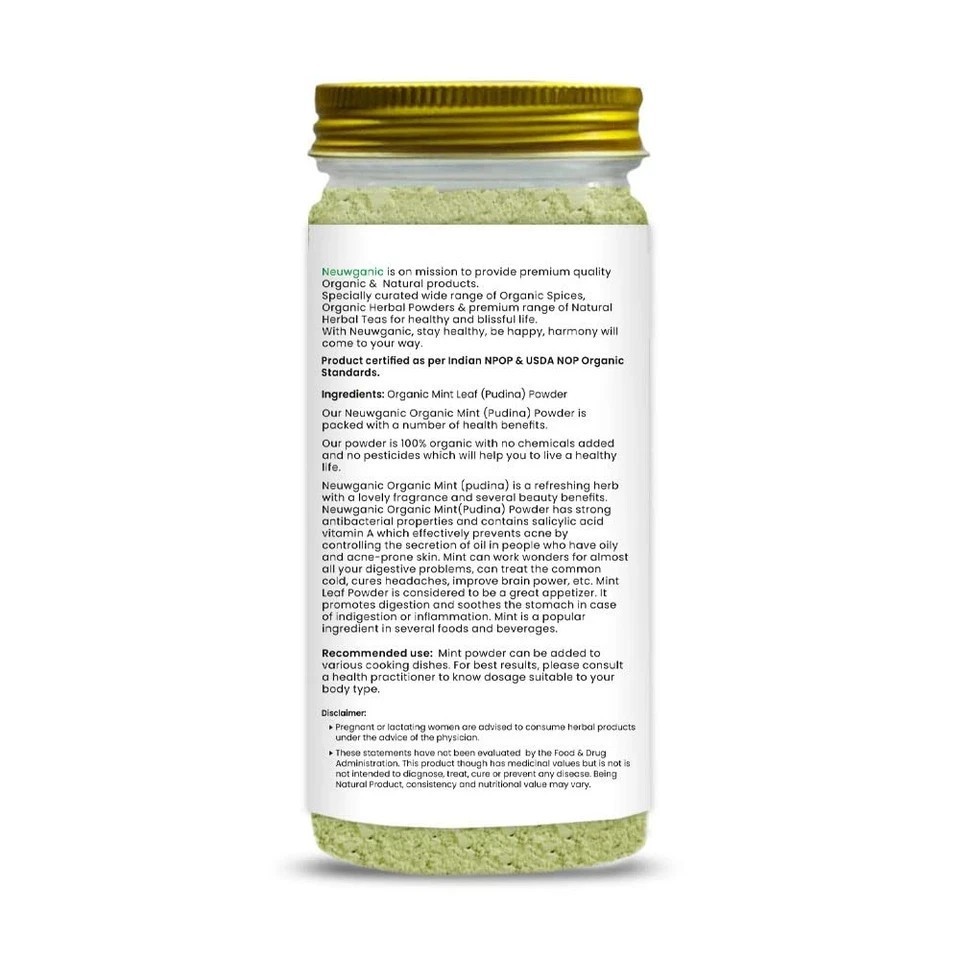 Neuwganic Organic Mint Leaf Pudina Powder 450gm