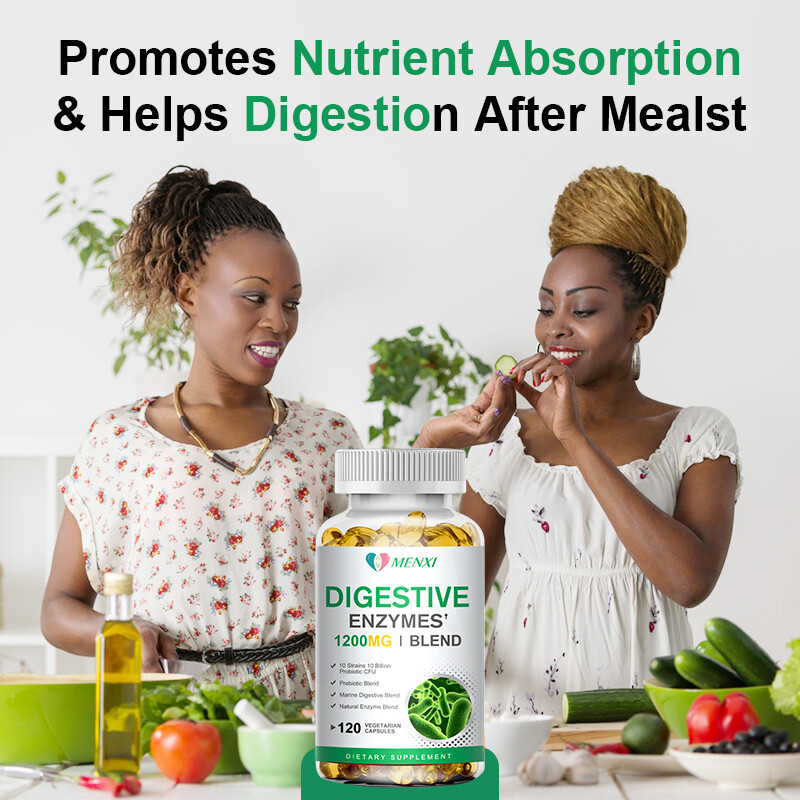Digestive Enzymes with Papain & Bromelain Gas, Constipation Bloating Relief