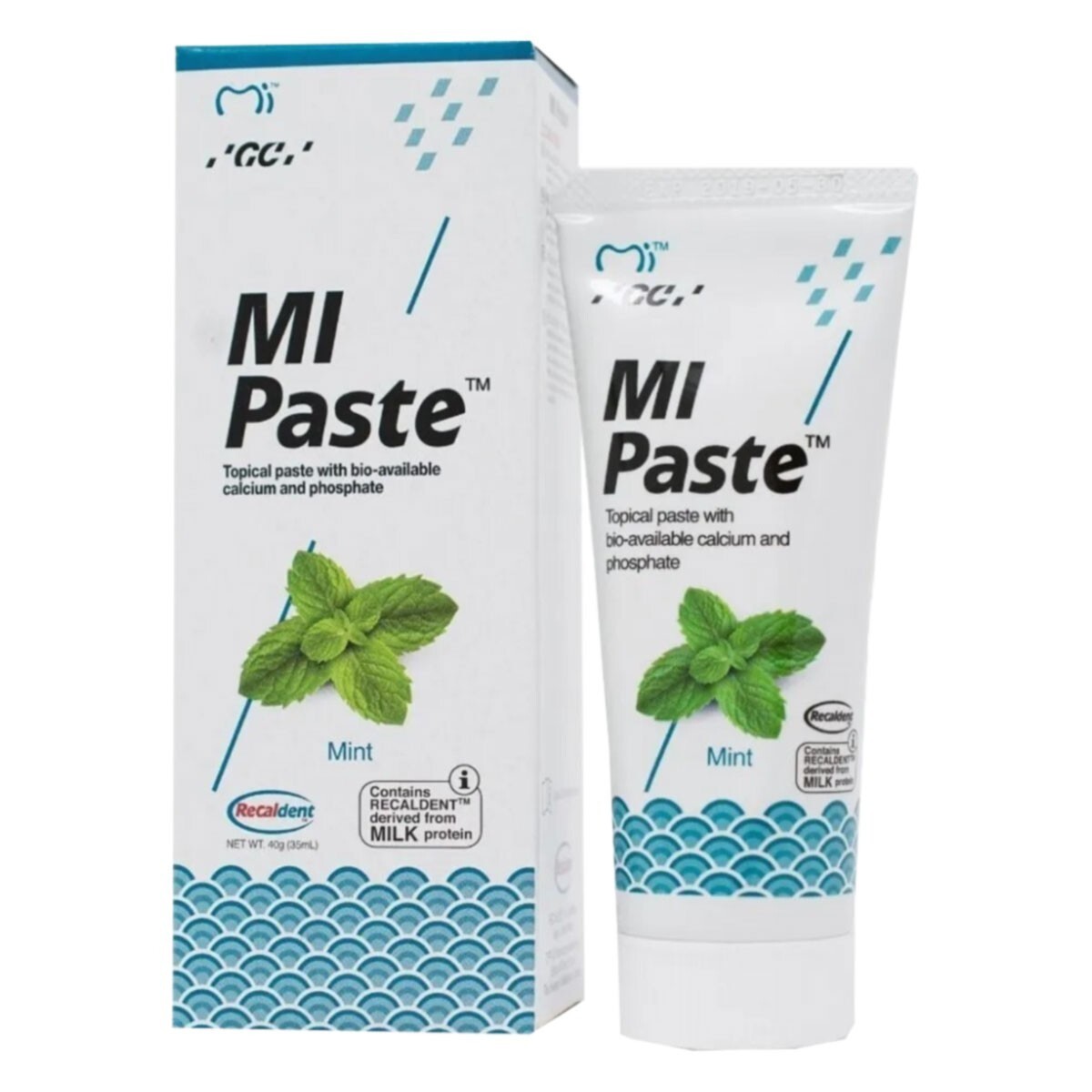 GC MI Paste Fluoride-Free Tooth Creme with Recaldent 40g Tube – MINT