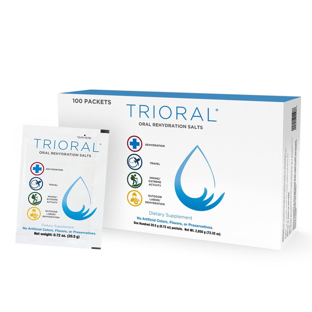 TRIORAL Rehydration Electrolyte Powder – Oral Rehydration Salts – Supports De…