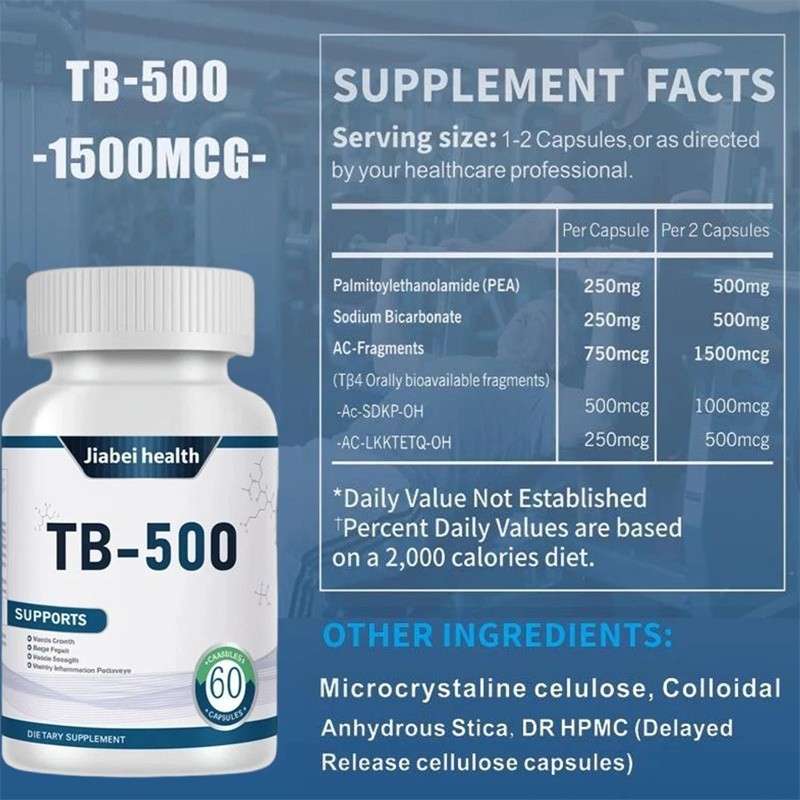 Jiabei Health TB-500 Muscle Joint Wellness Support Recovery 60 Health Capsules
