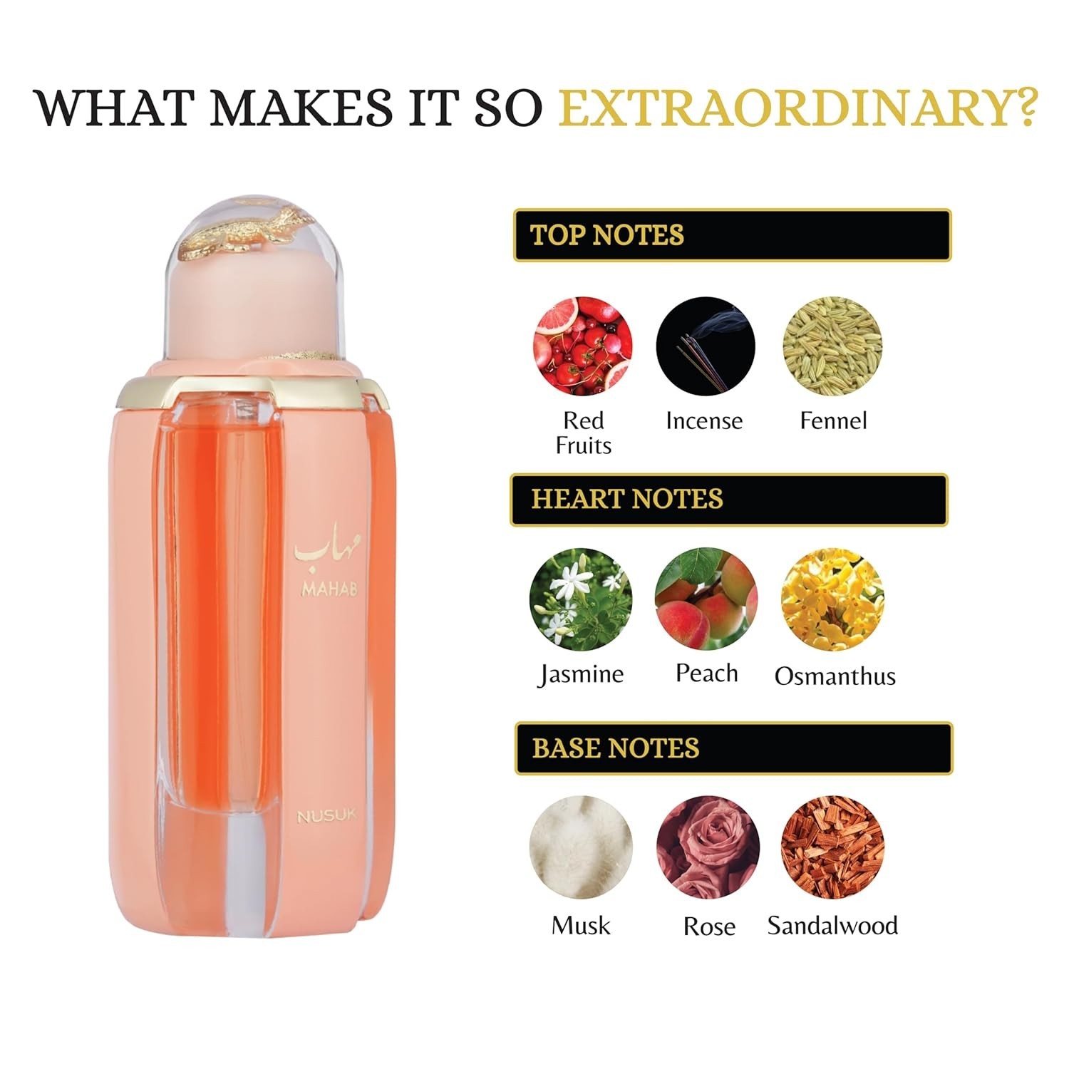 NUSUK MAHAB EXTRAIT DE PARFUM SPRAY UNISEX 3.4 Oz / 100 ml BRAND NEW ITEM!!!