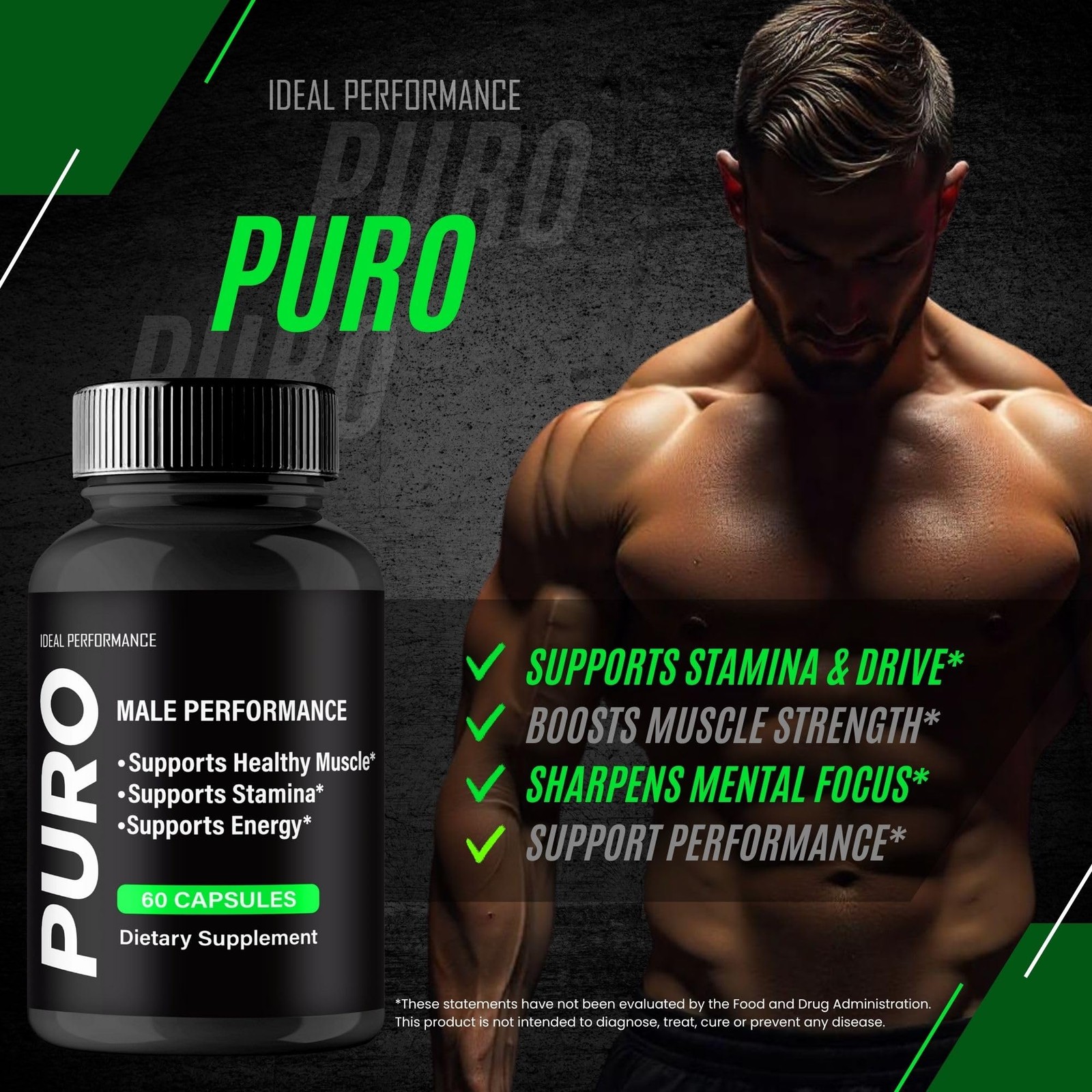 Puro General Wellness Supplement – 120 Capsules (2 Pack)