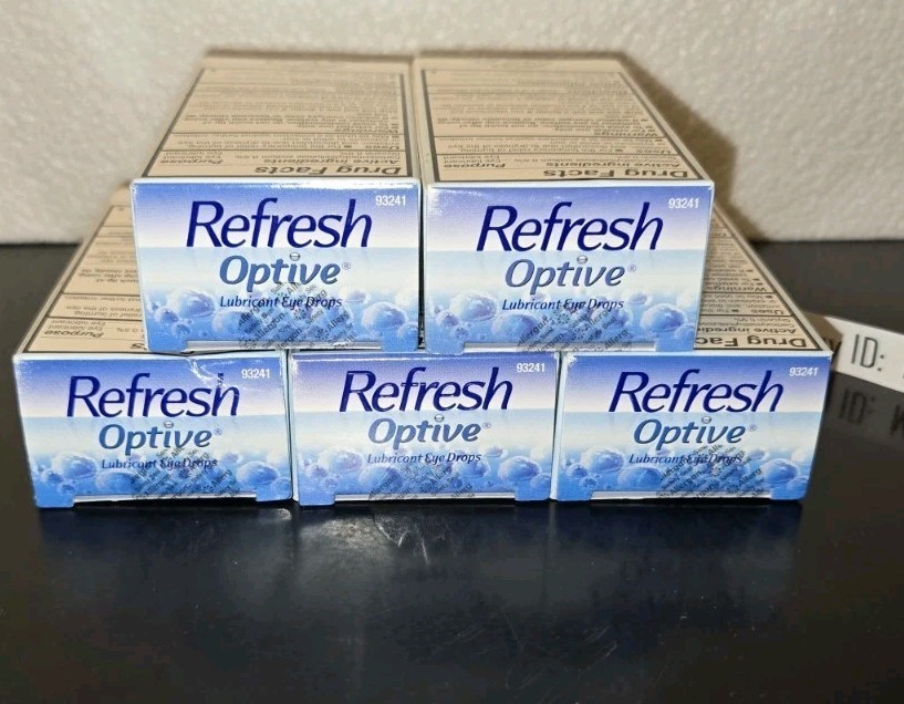EXP 06/2025+ (5) Lot REFRESH OPTIVE Long-Lasting Hydration 0.5 oz 15mL Eye Drops
