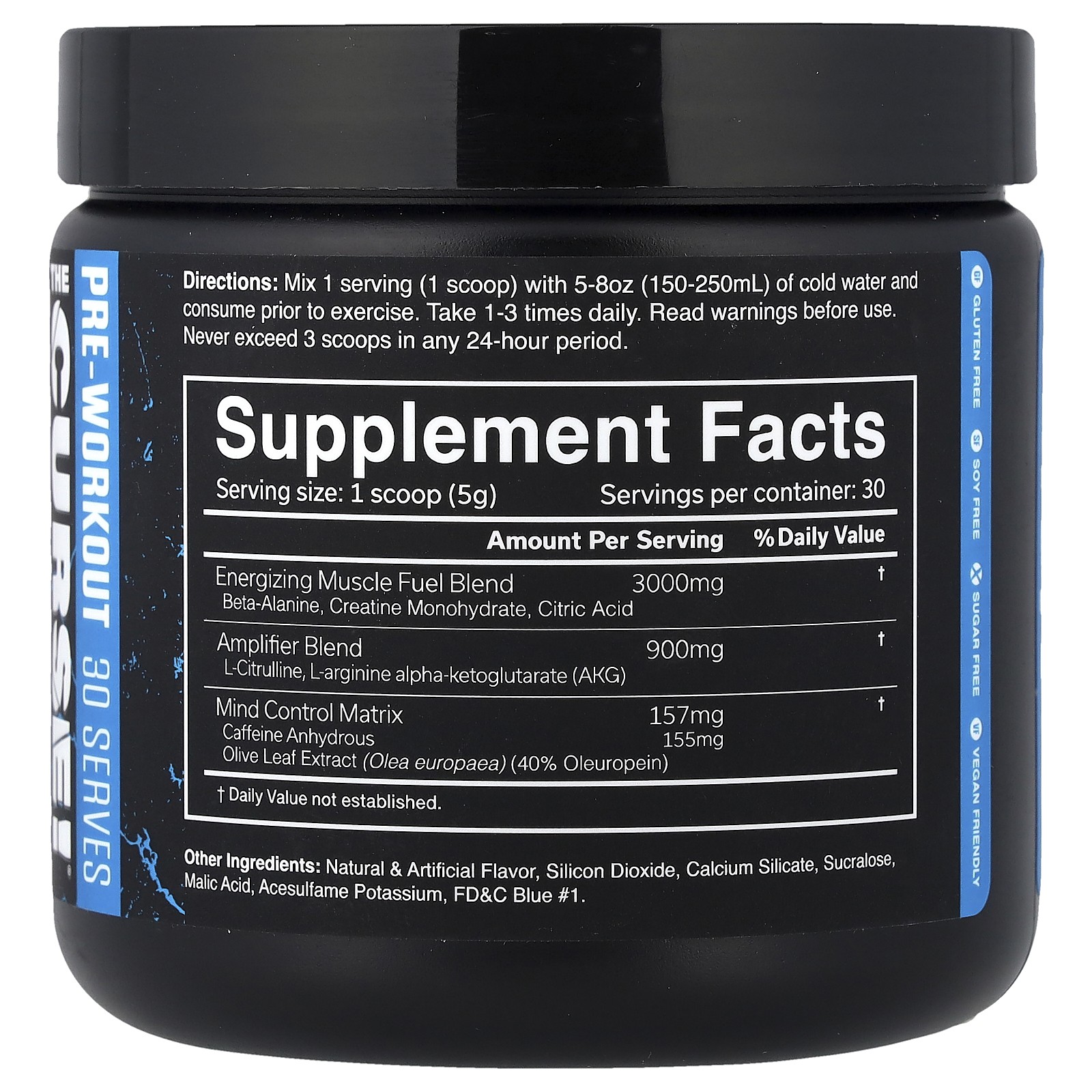 The Curse! Pre-Workout, Blue Raspberry, 5.3 oz (150 g)