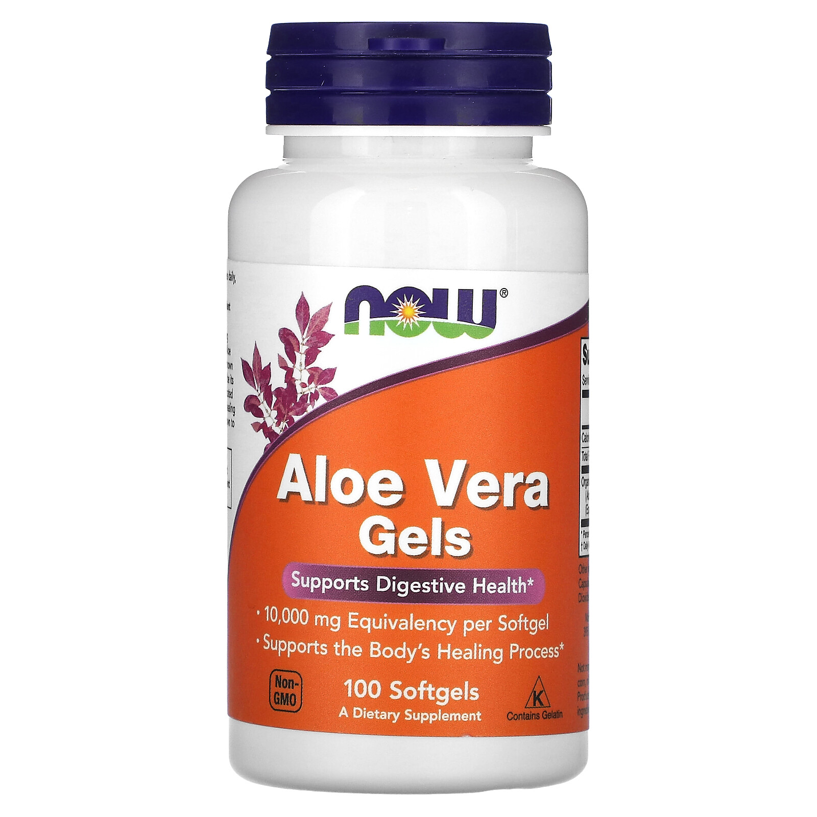 Now Foods Aloe Vera Gels 100 Softgels GMP Quality Assured, Kosher