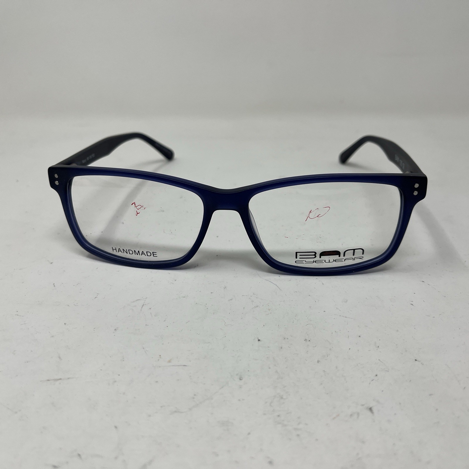 Bam Eyewear 100 MATTE NAVY BLUE 60-16/150 FLEX HINGE EYEGLASSES “G33