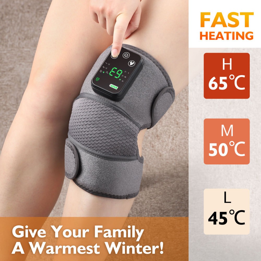 Electric Knee Massager Massage Pad with Heat Joint Pain Relief Blood Circulation