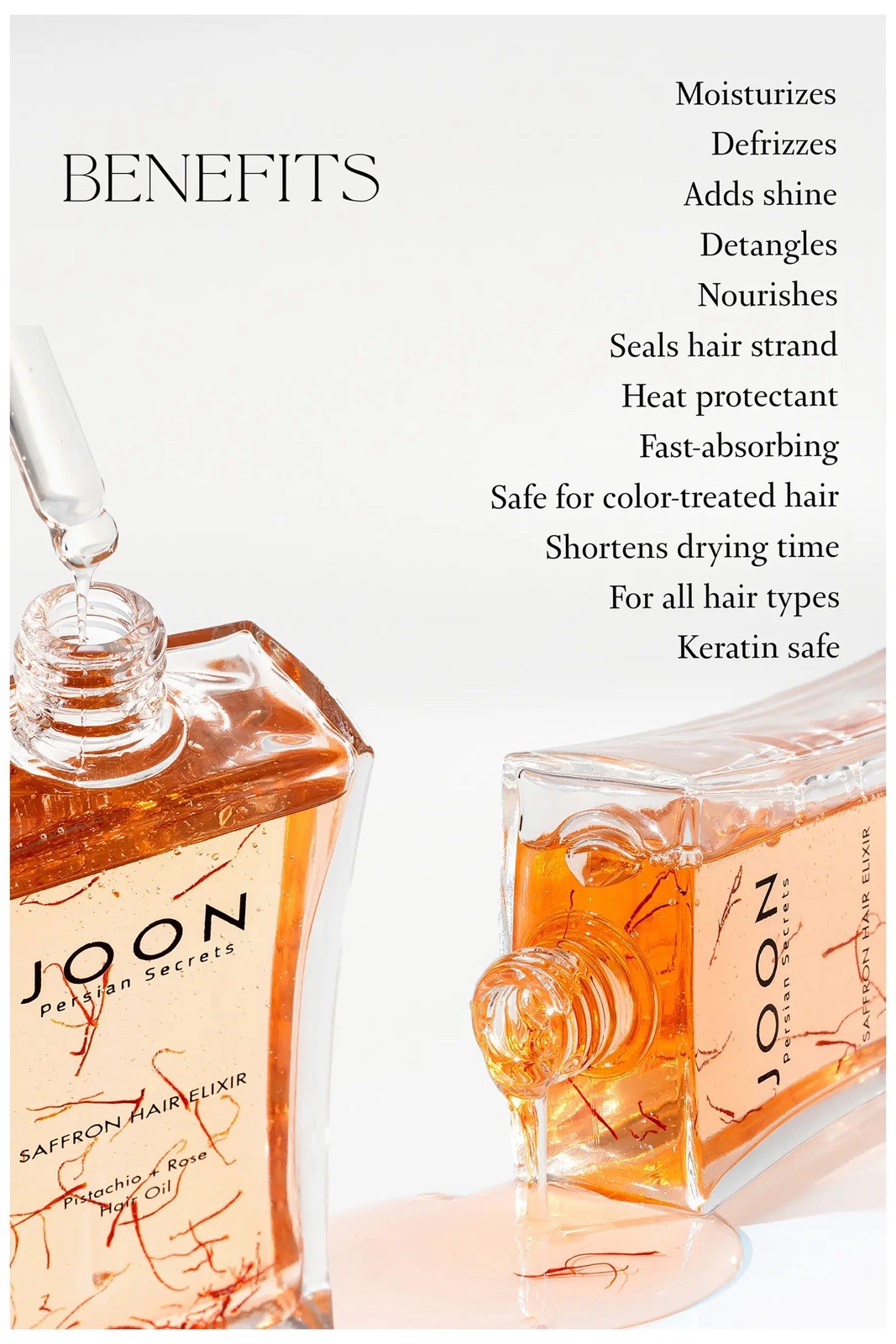 Join Saffron Hair Elixir Secrets Hair Elixir – Pistachio & Rose 10ml