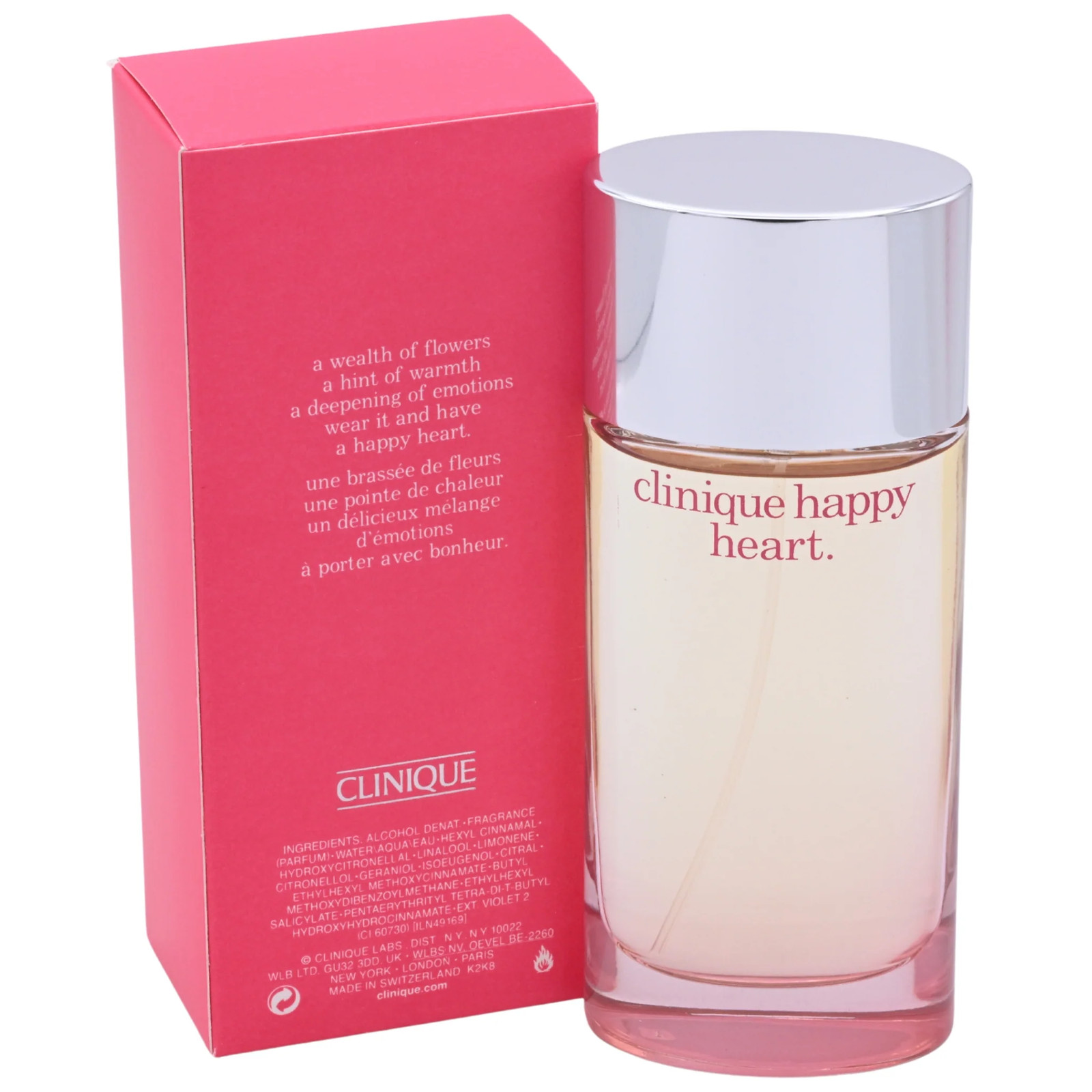 HAPPY HEART Clinique women 3.4 oz 3.3 edp Perfume spray NEW IN BOX