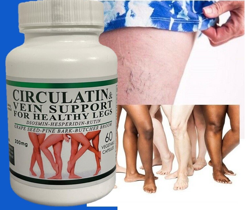 Leg vein varicose leg circulation supplement spider vein support 60 capsules