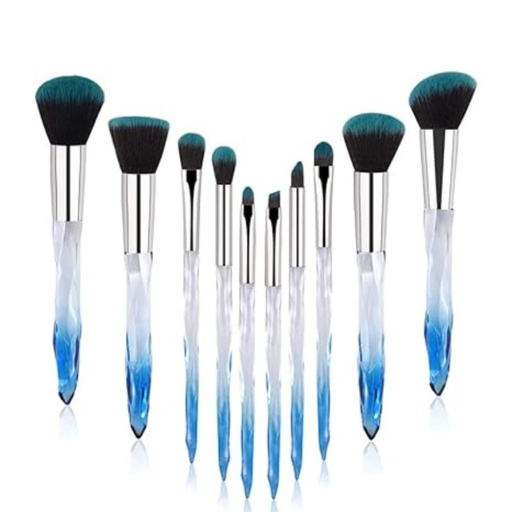 10 PCS Premium Synthetic Foundation Blending Makeup Eyeshadow Brush Set