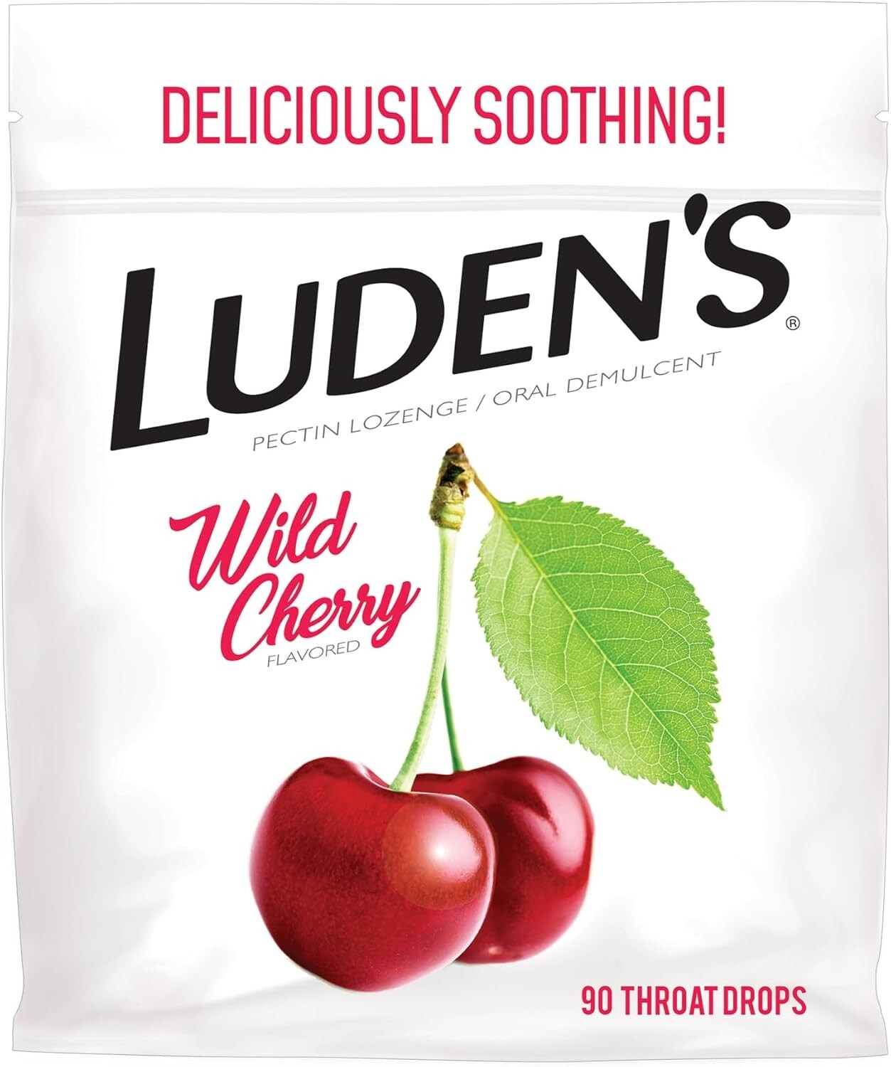 Ludens Throat Drops, Wild Cherry, 90 Drops 90 Count (Pack of 1) Cough Drops